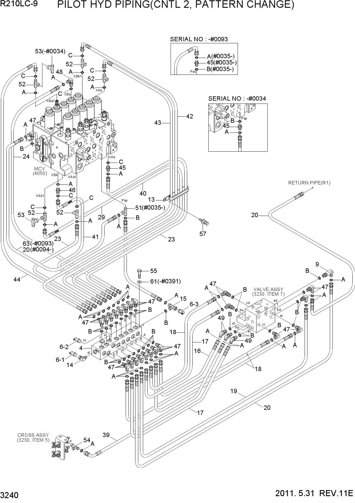 PILOT HYD PIPING(CNTL 2, PATTERN CHANGE)