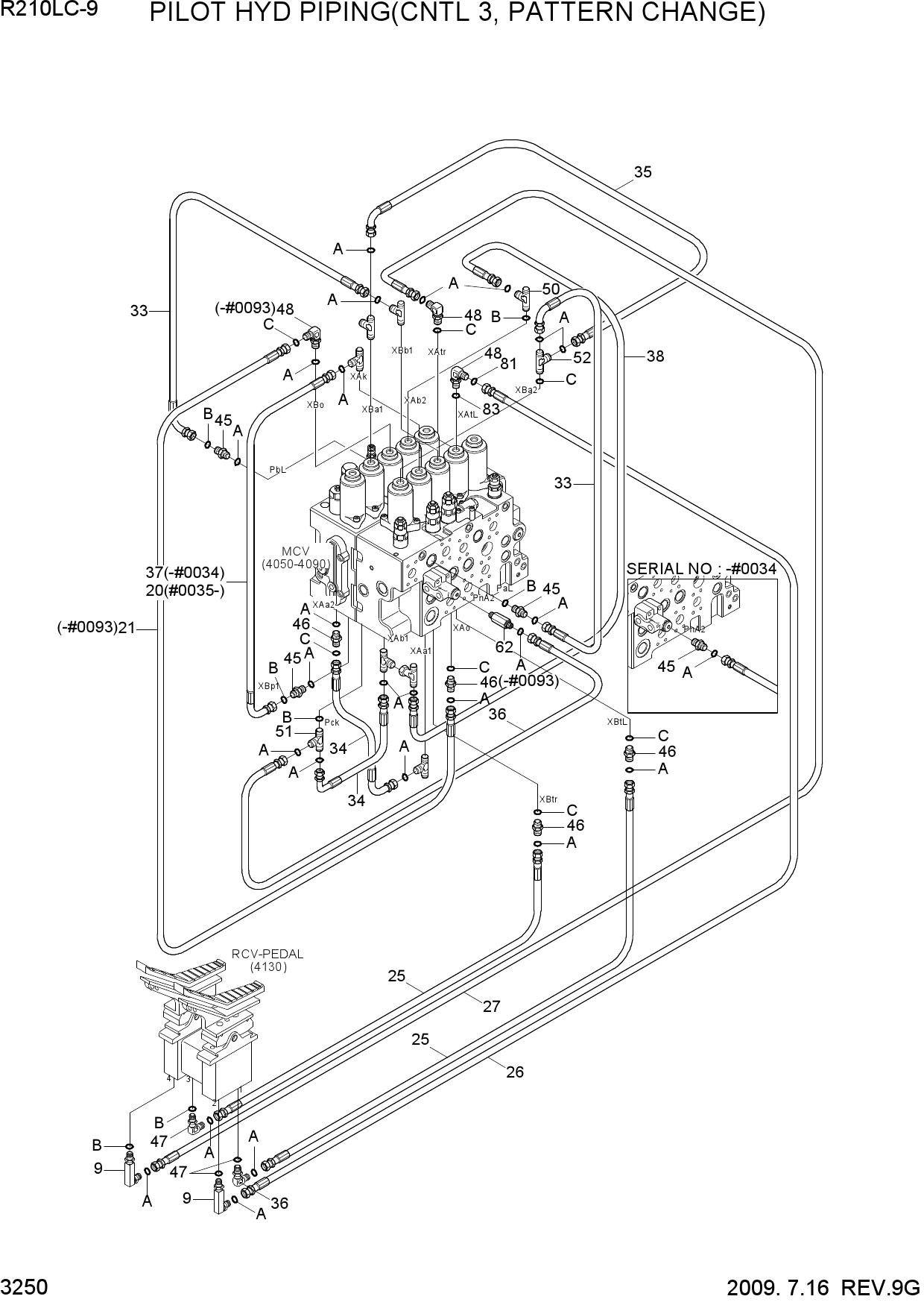 PILOT HYD PIPING(CNTL 3, PATTERN CHANGE)