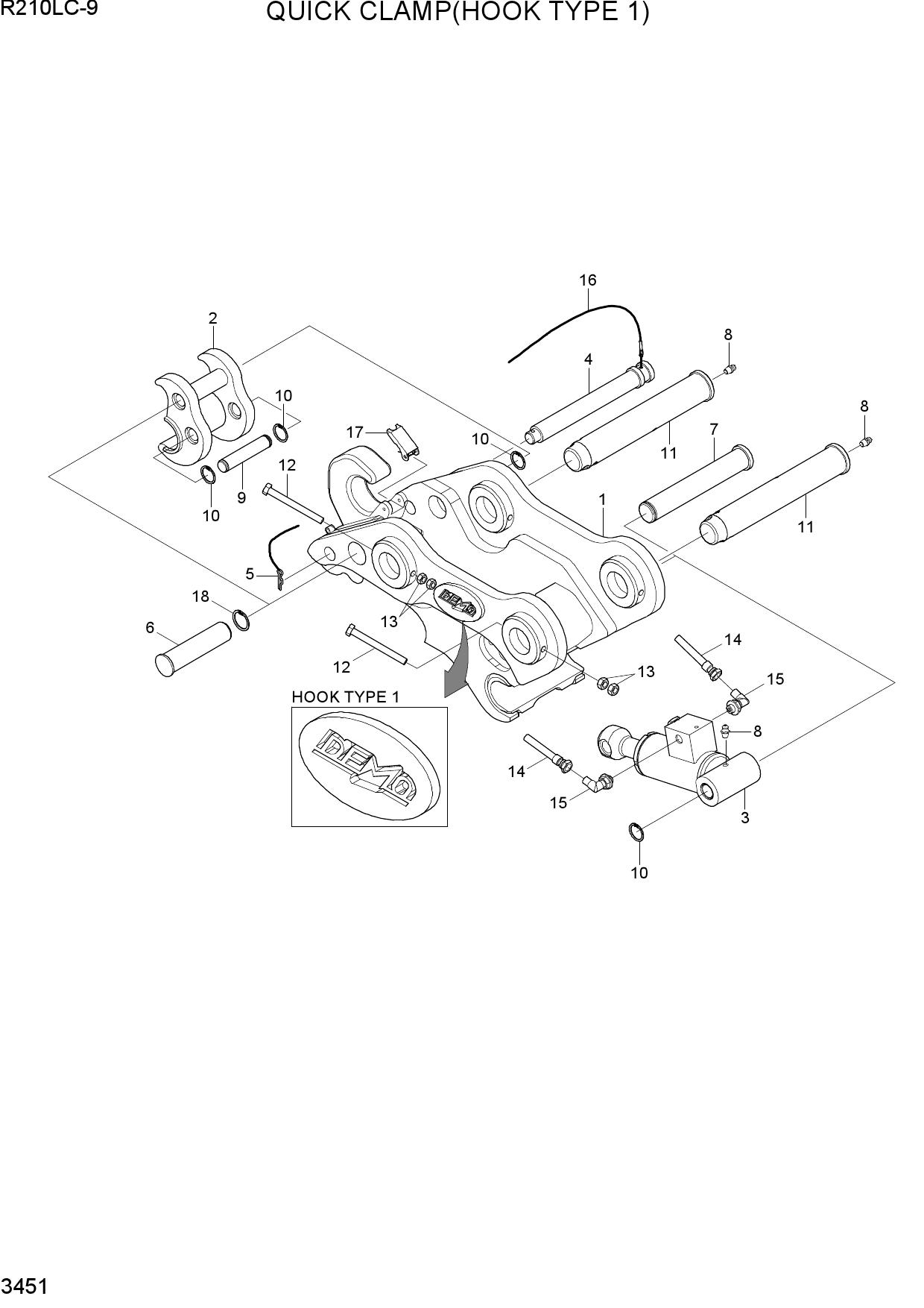 QUICK CLAMP(HOOK TYPE 1, -#1810)