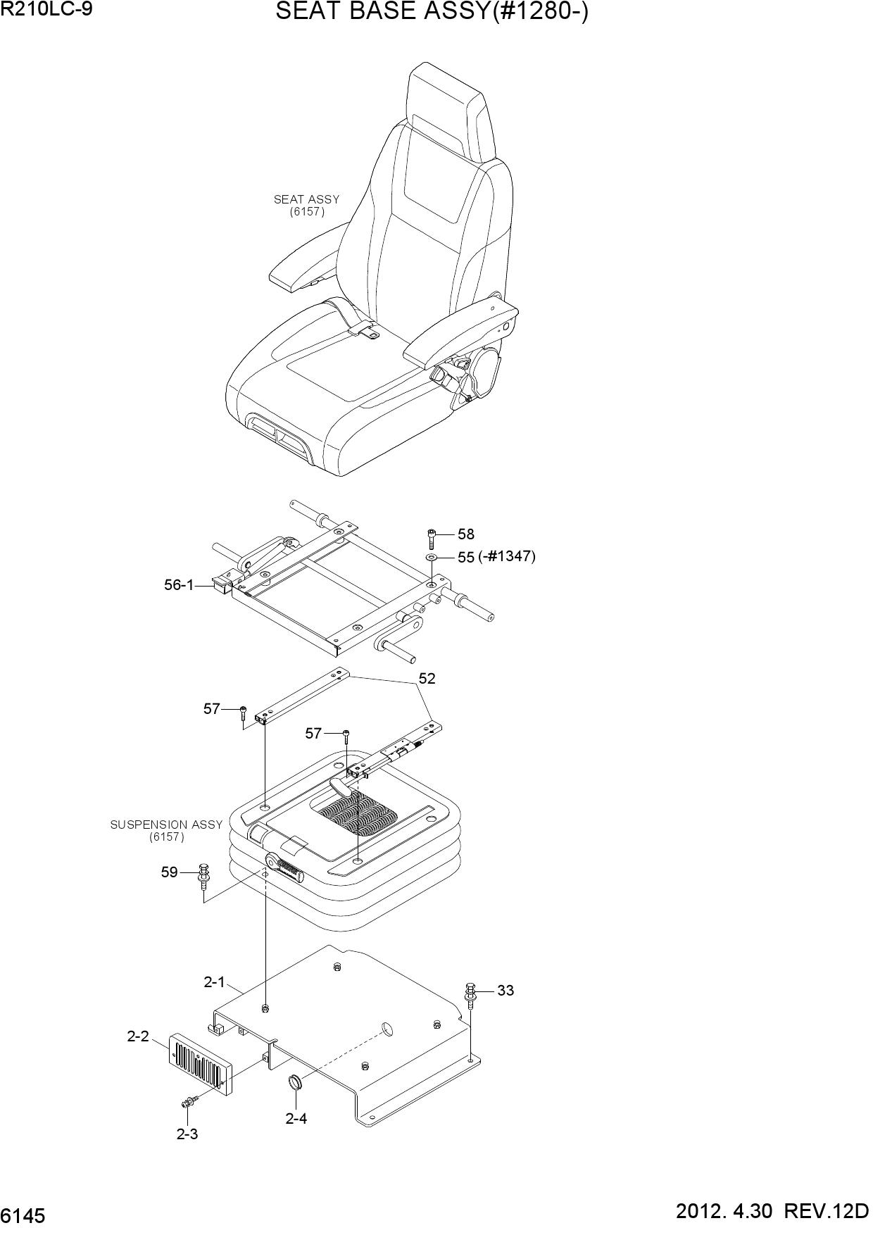 SEAT BASE ASSY(#1280-)