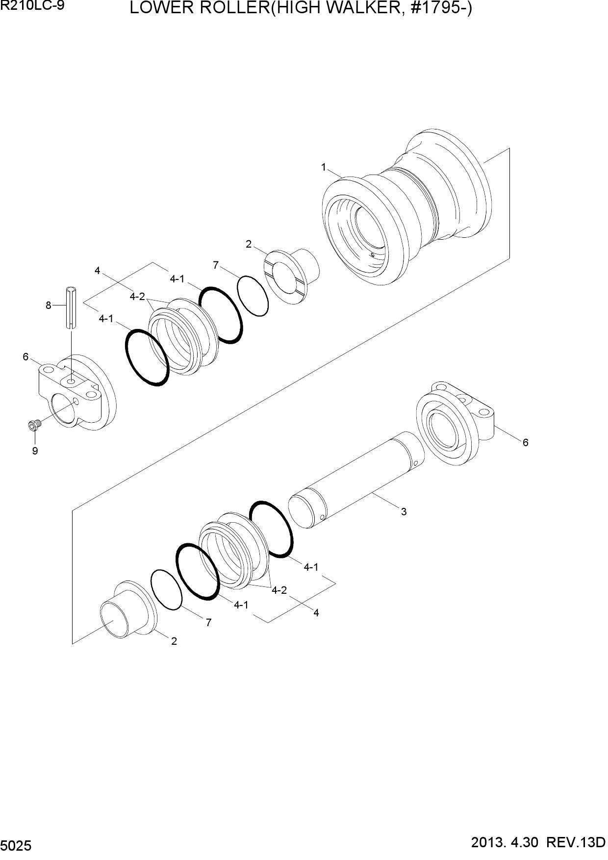 LOWER ROLLER(HIGH WALKER, #1795-)