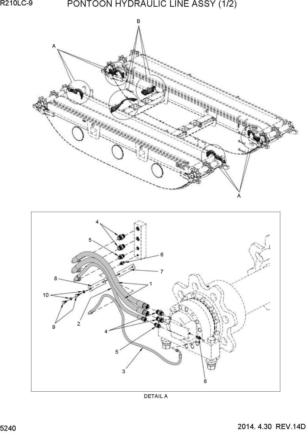 PONTOON HYDRAULIC LINE ASSY (1/2)