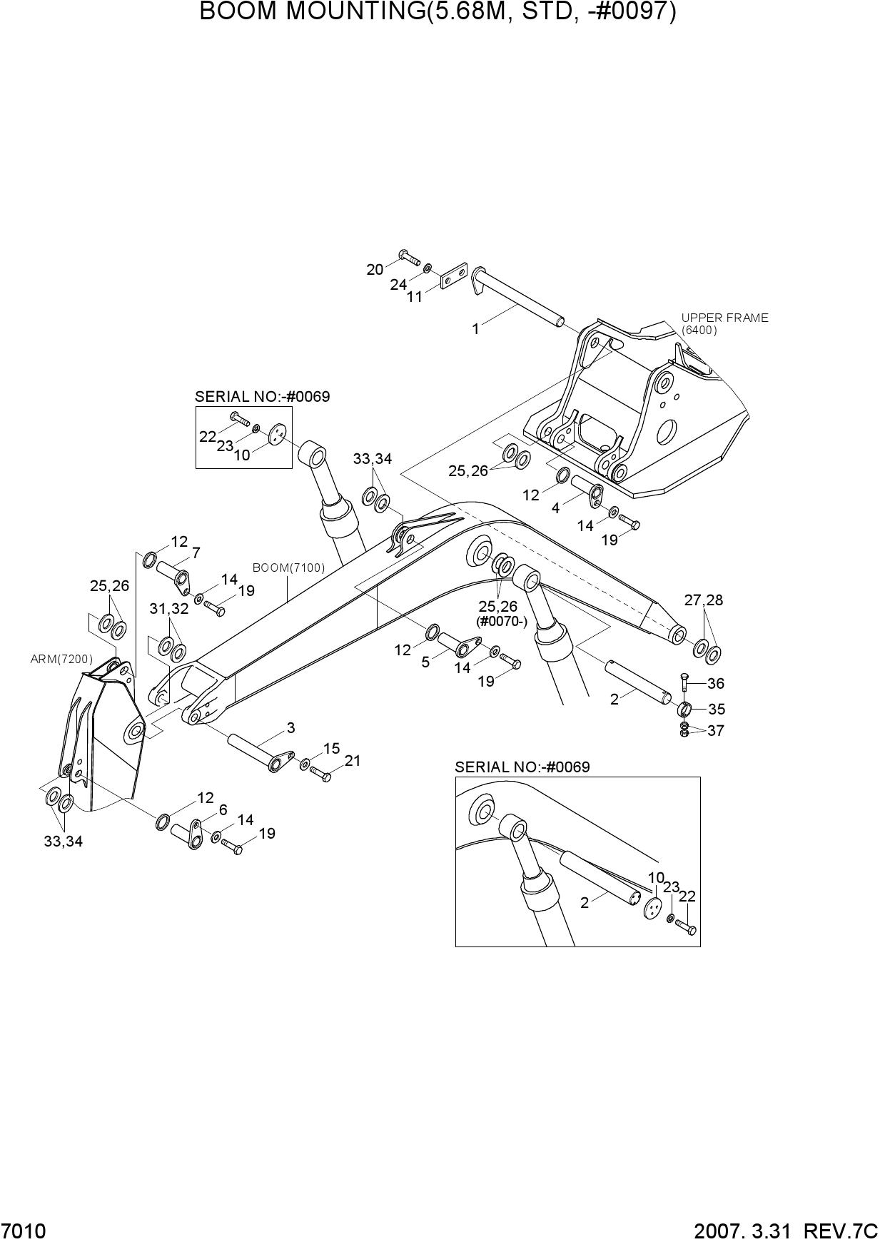 BOOM MOUNTING(5.68M, STD, -#0097)