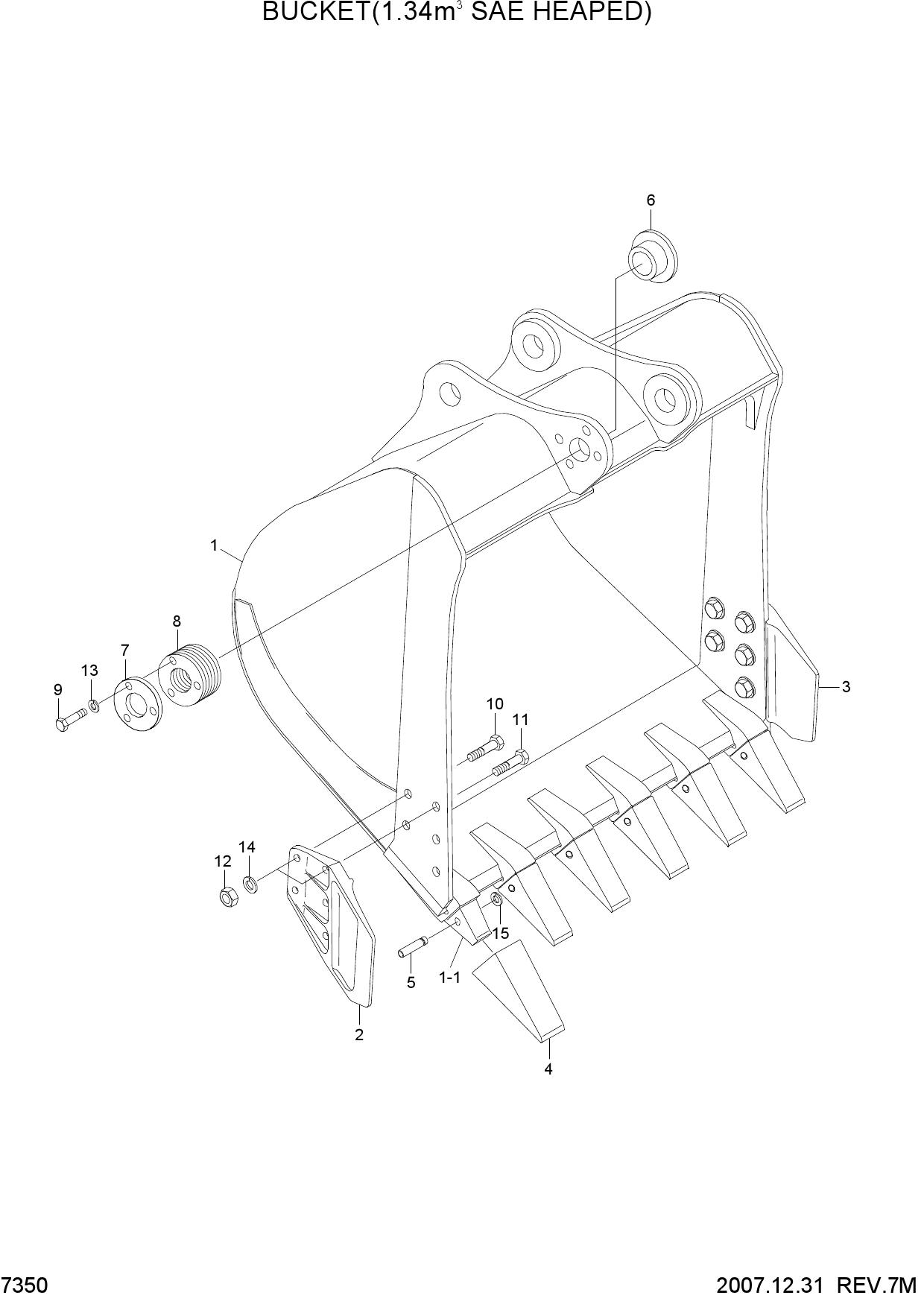 BUCKET(1.34M3 SAE HEAPED)