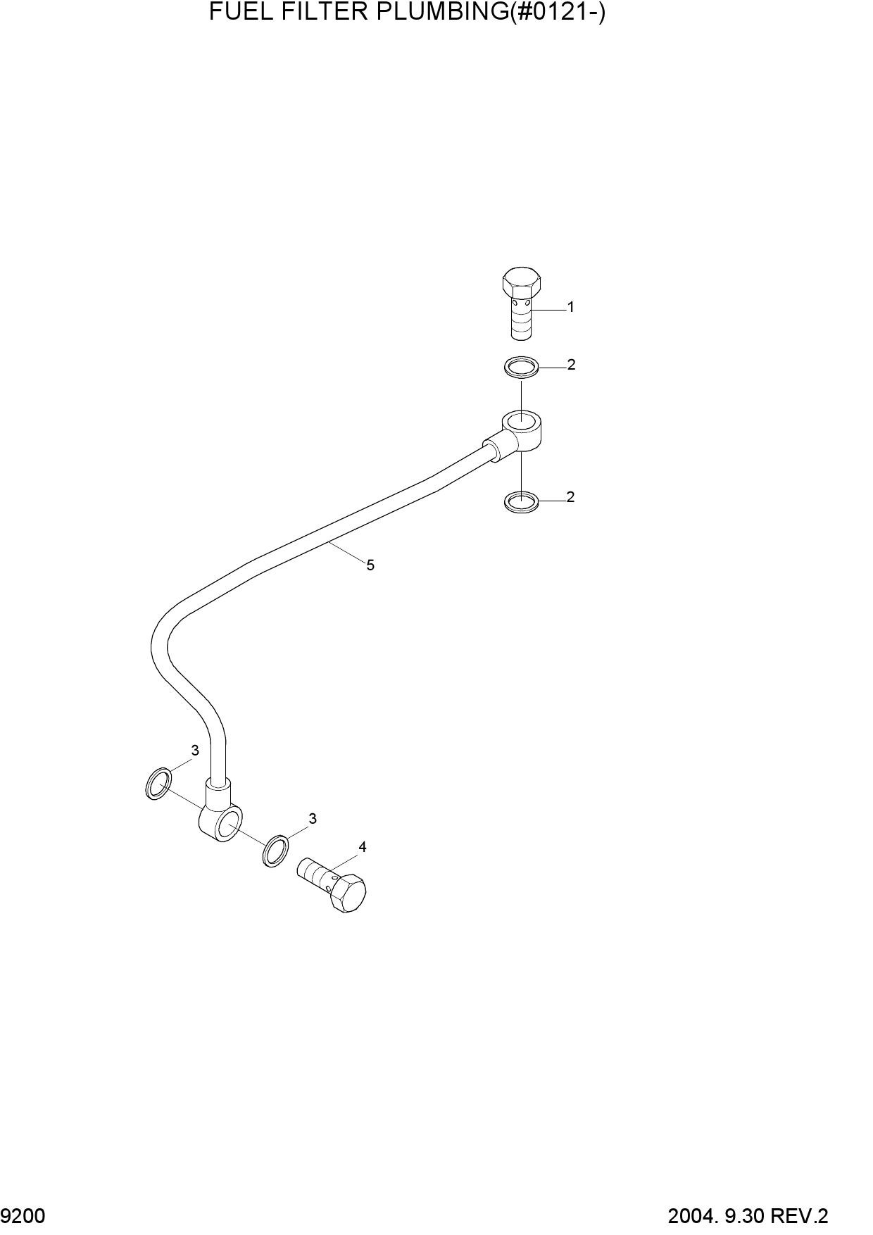 FUEL FILTER PLUMBING(#0121-)