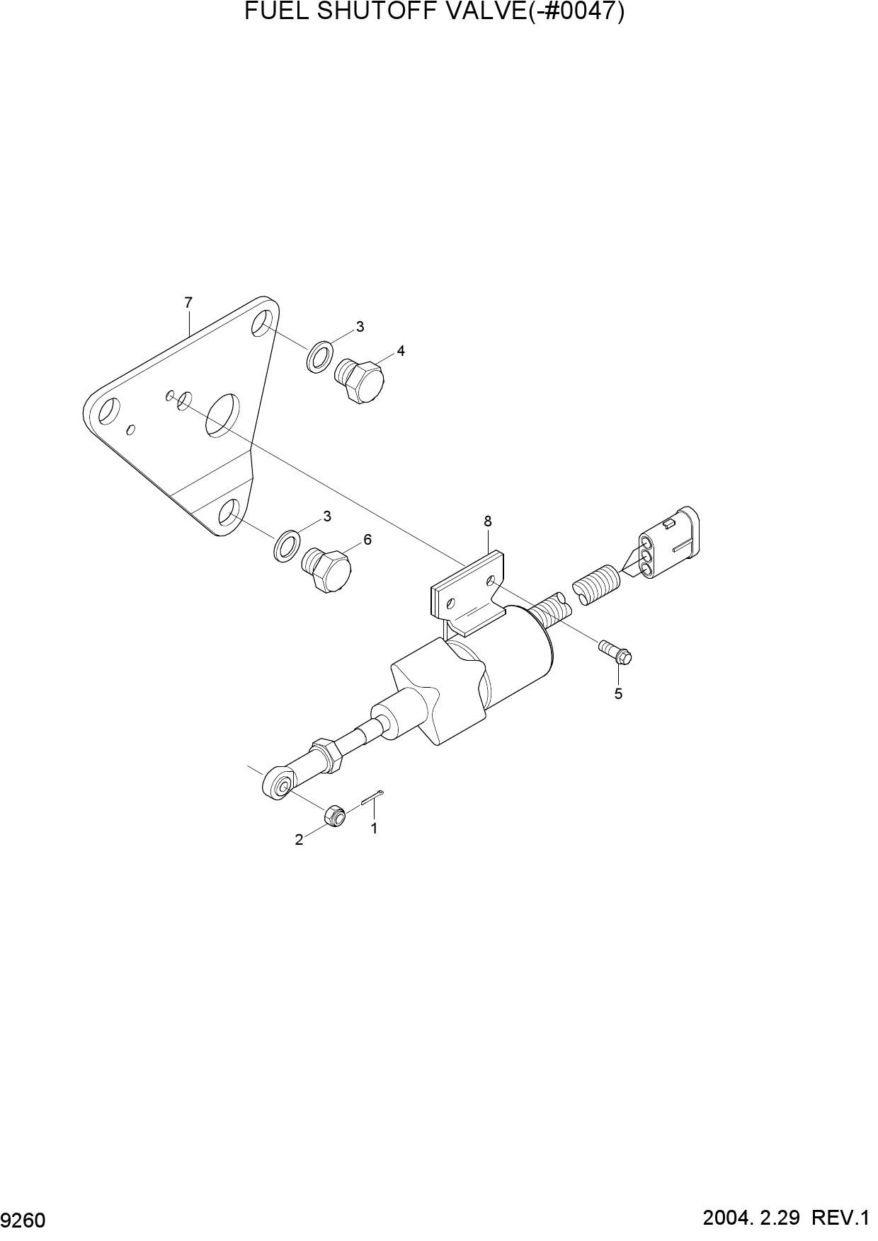 FUEL SHUTOFF VALVE(-#0047)