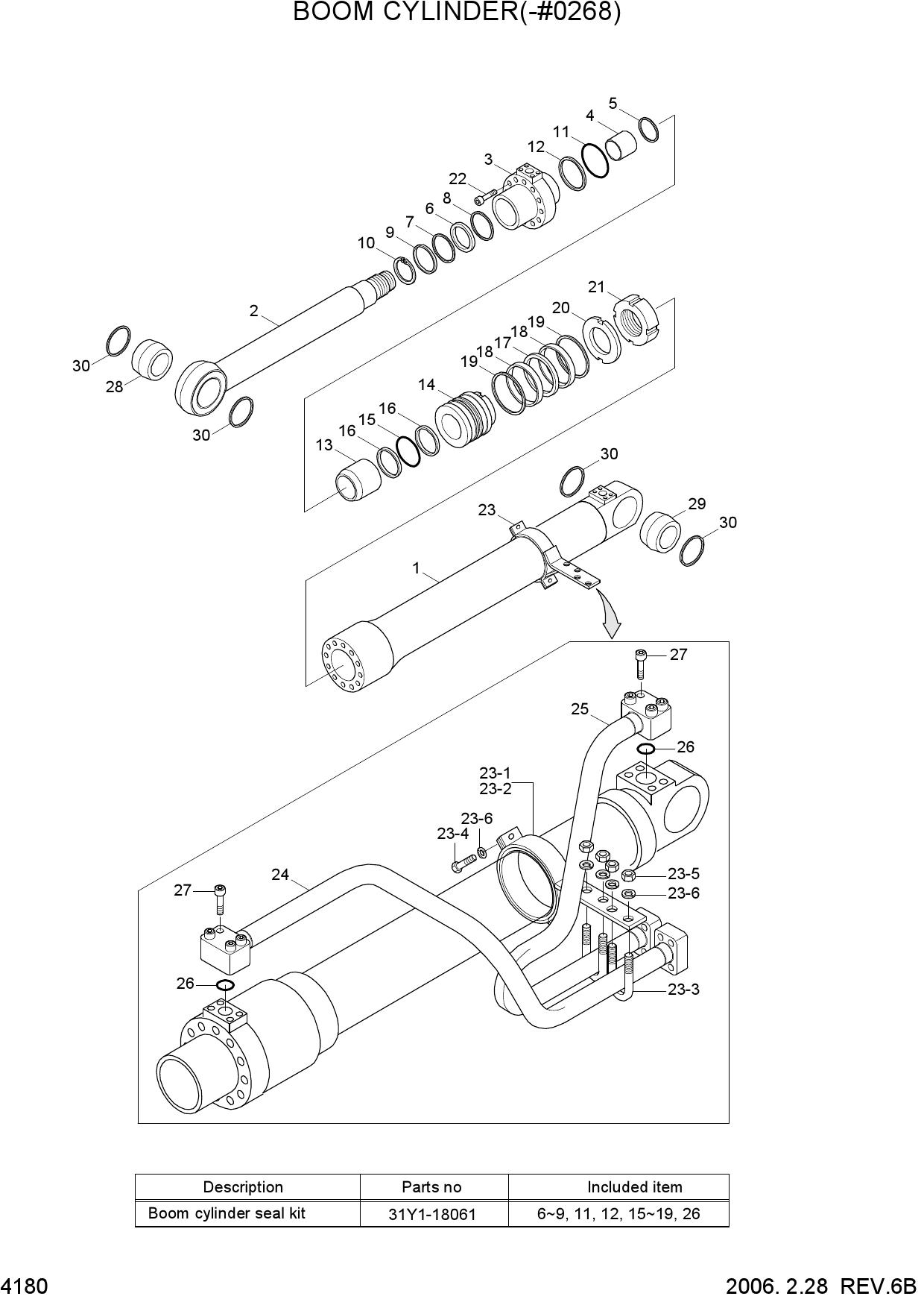BOOM CYLINDER(-#0268)
