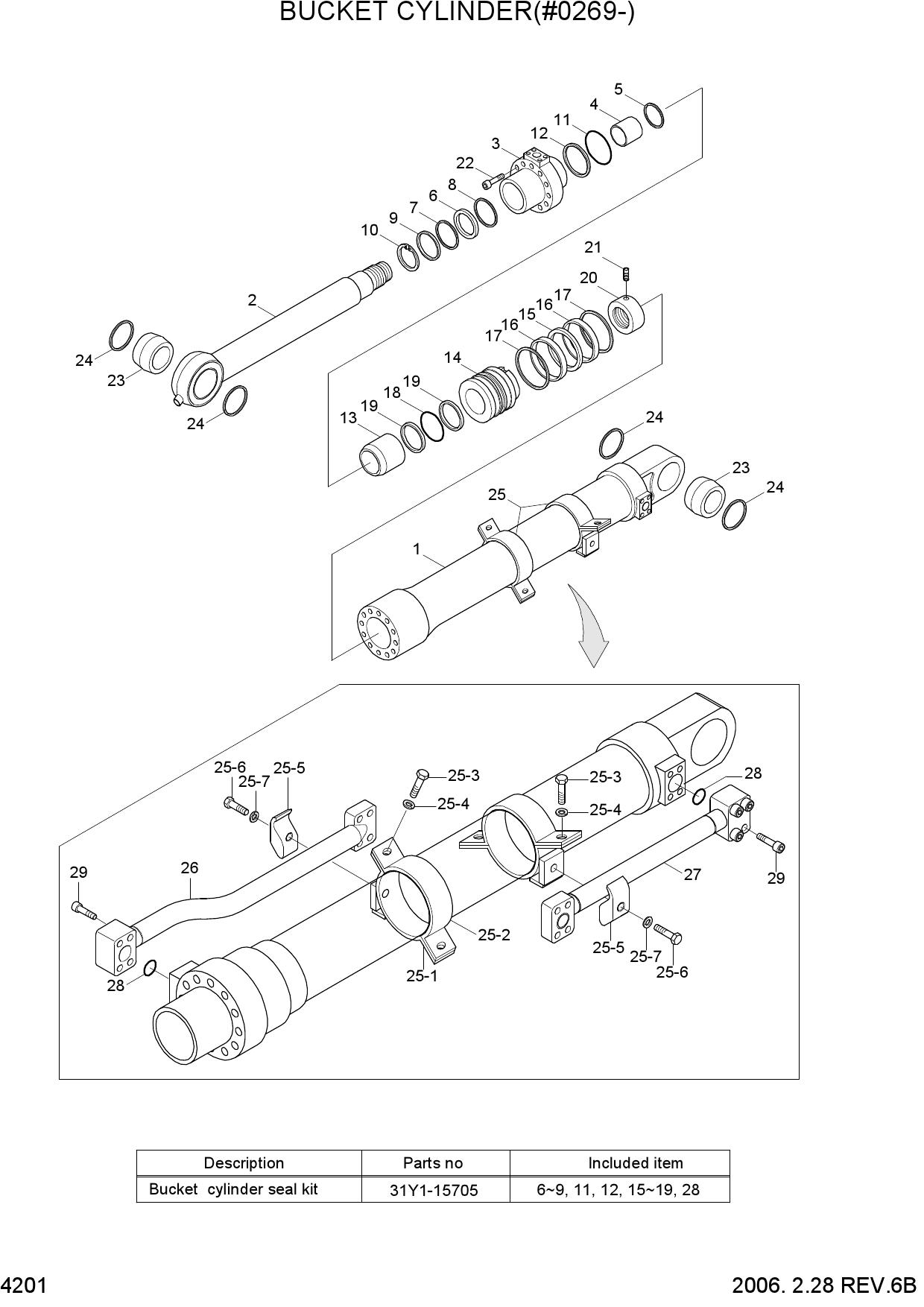 BUCKET CYLINDER(#0269-)
