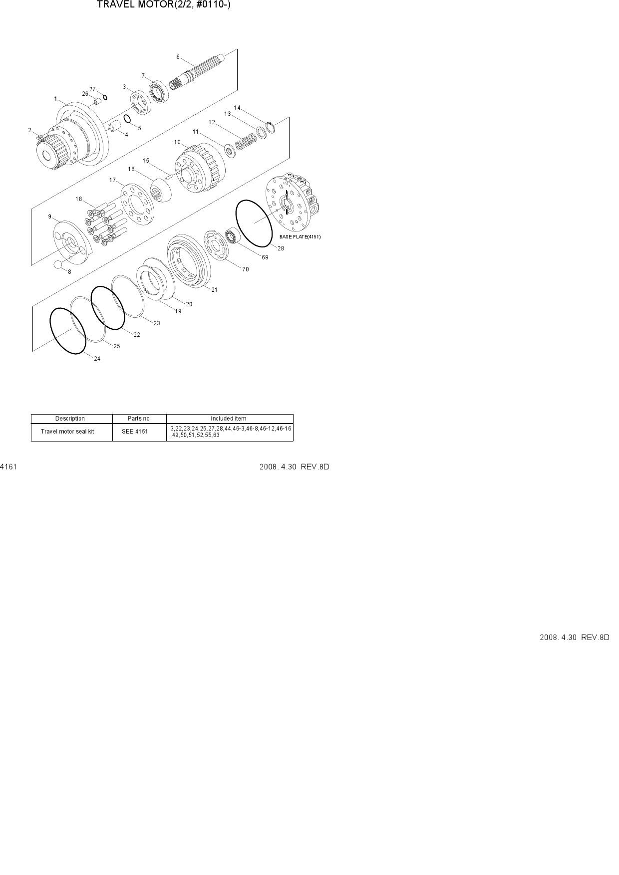 TRAVEL MOTOR(2/2, #0110-)