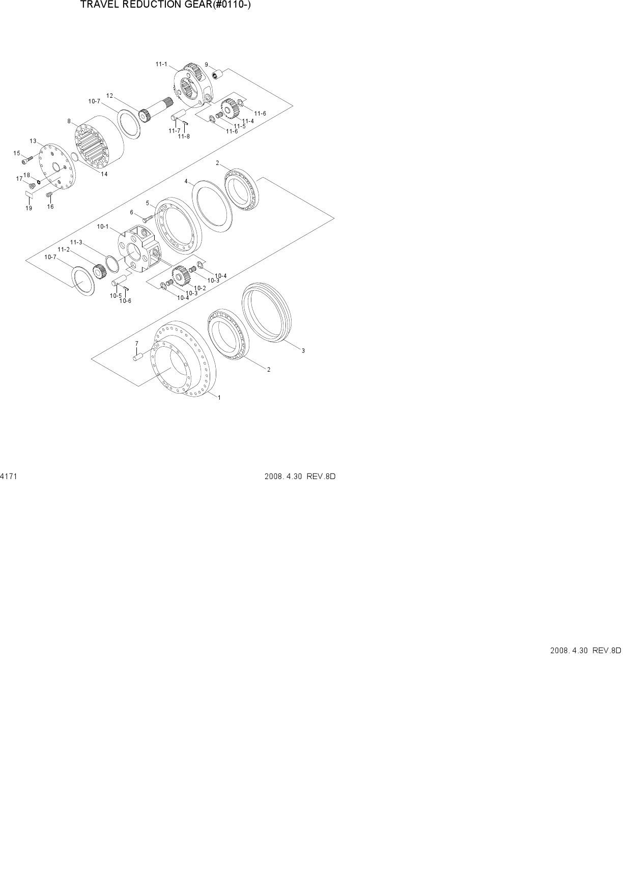 TRAVEL REDUCTION GEAR(#0110-)
