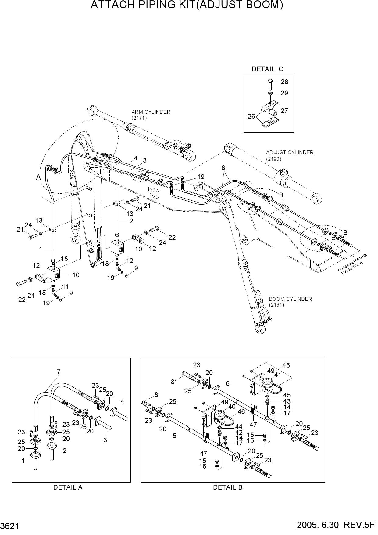 ATTACH PIPING KIT(ADJUST BOOM)
