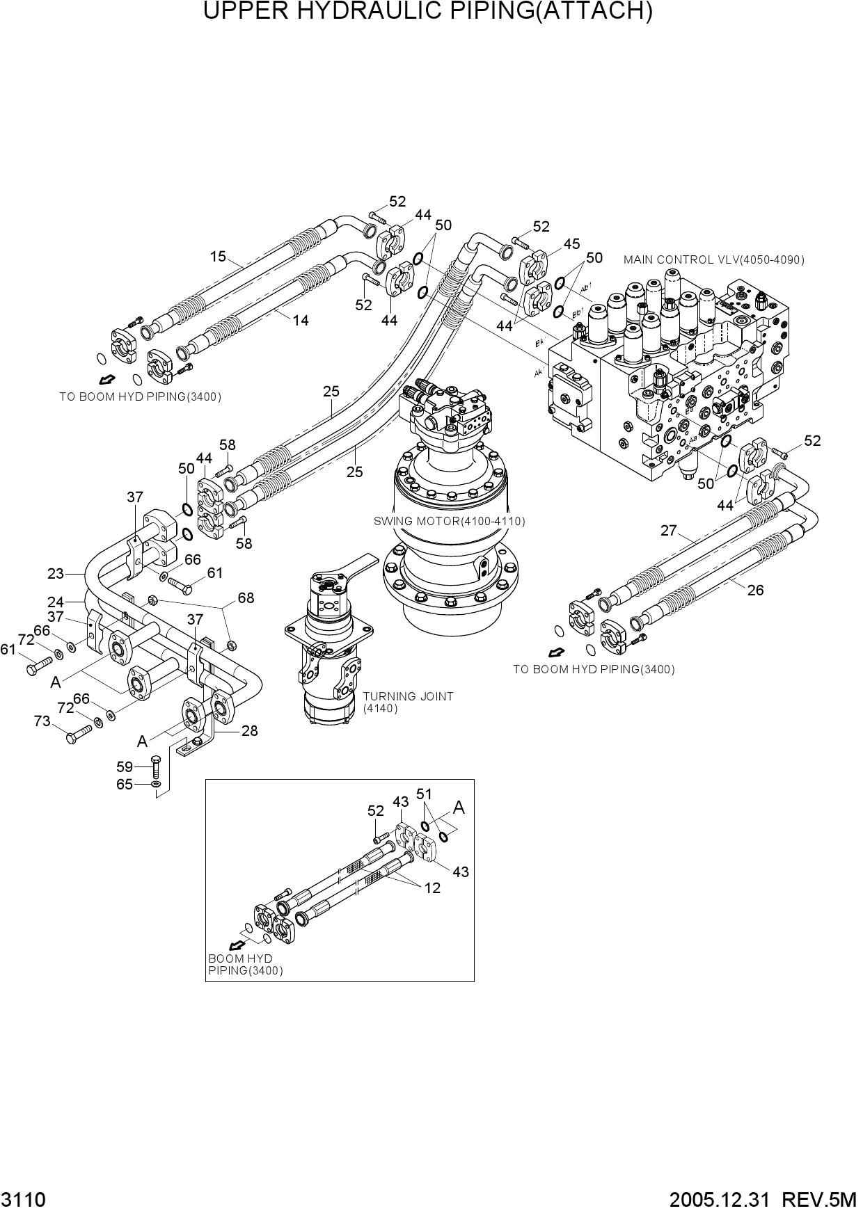 UPPER HYDRAULIC PIPING(ATTACH)
