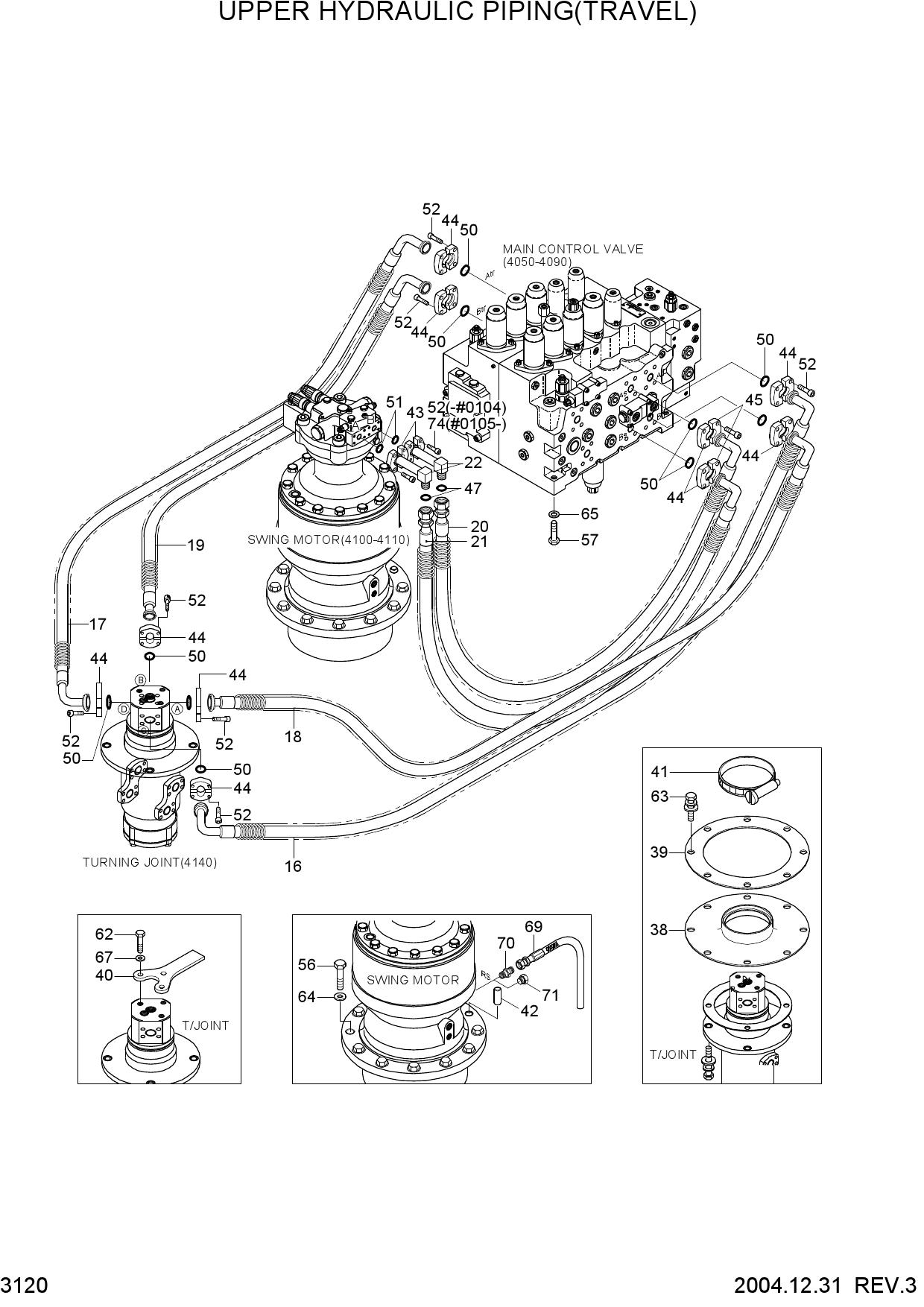 UPPER HYDRAULIC PIPING(TRAVEL)