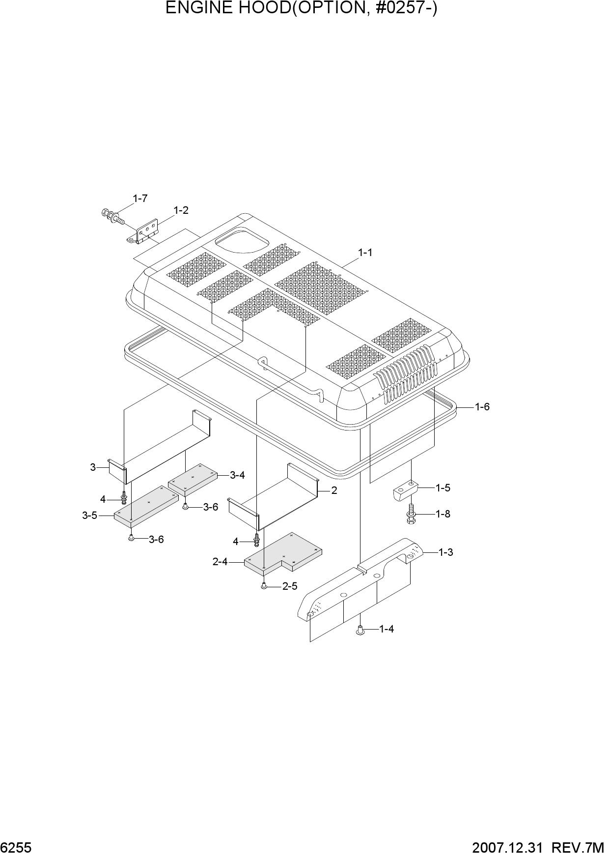 ENGINE HOOD(OPTION, #0257-)