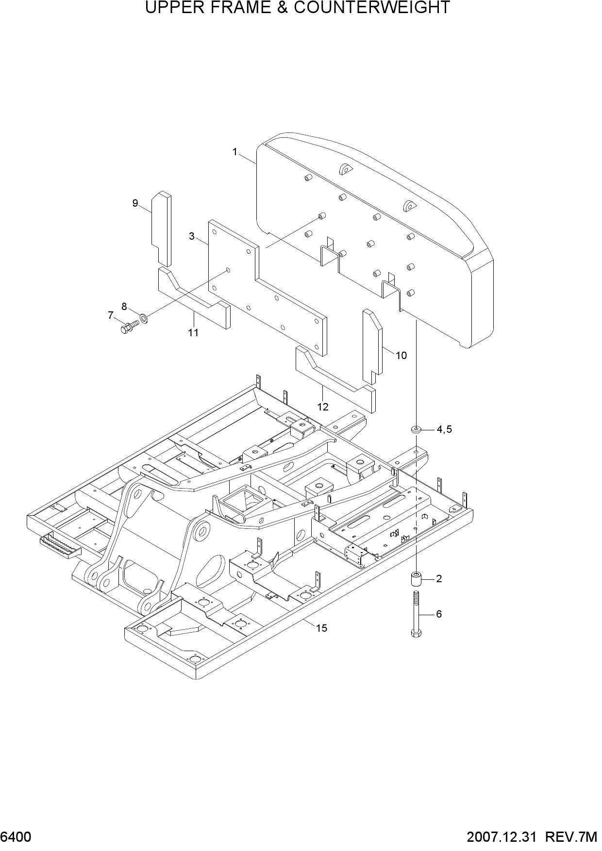 UPPER FRAME & COUNTERWEIGHT