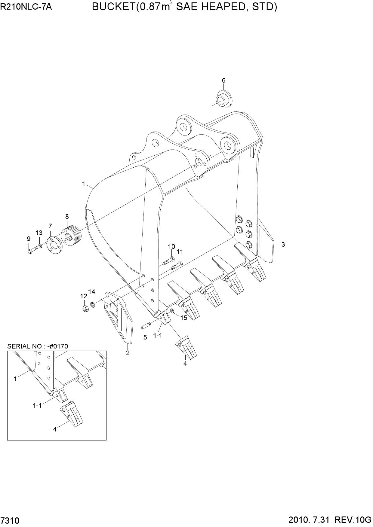 BUCKET(0.87M3 SAE HEAPED, STD)