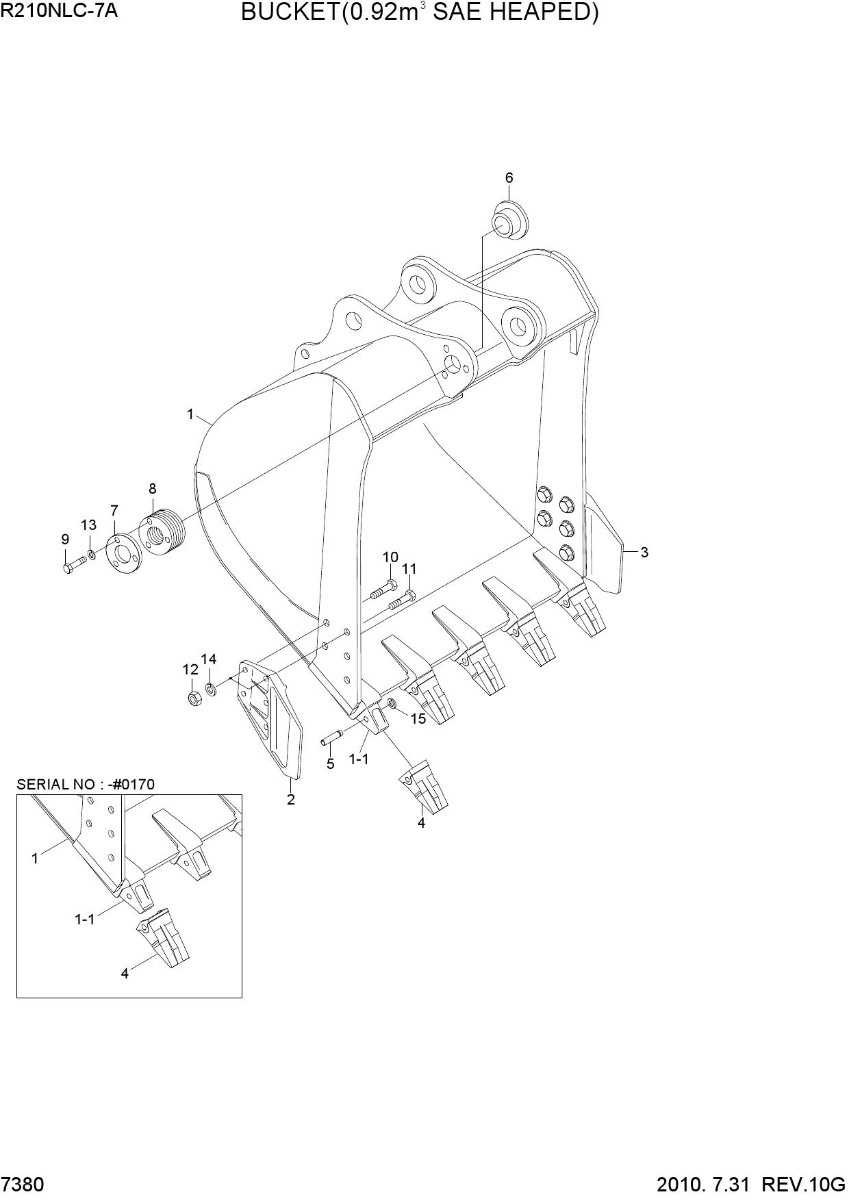 BUCKET(0.92M3 SAE HEAPED)