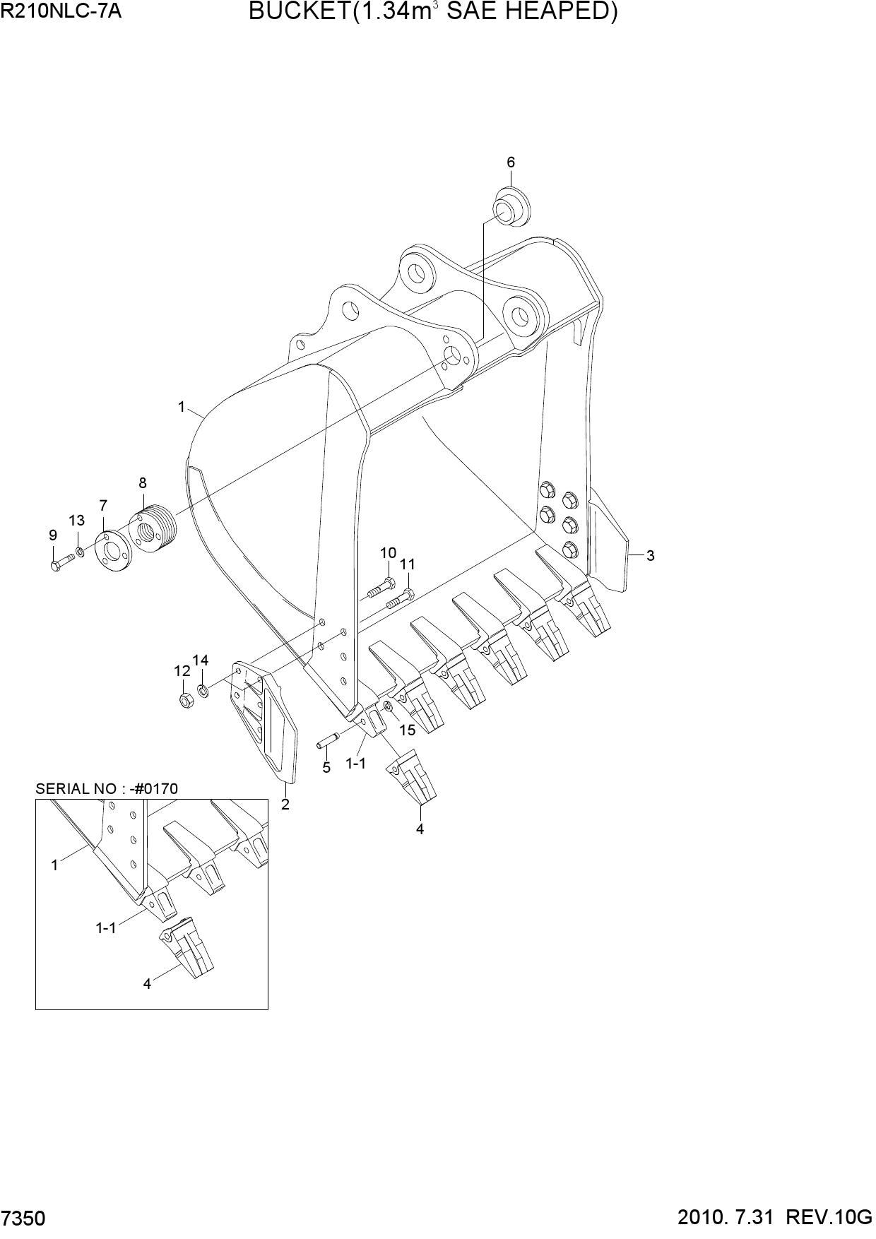 BUCKET(1.34M3 SAE HEAPED)