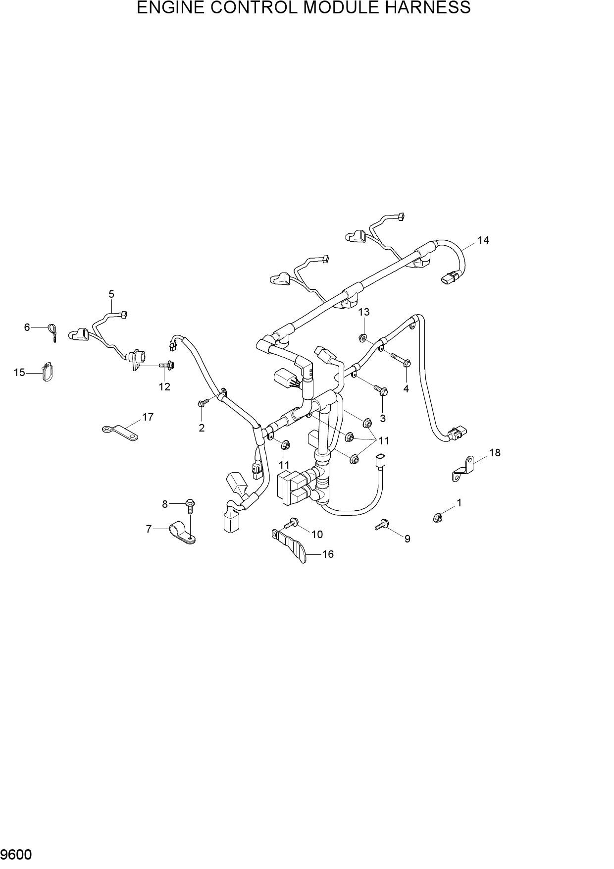 ENGINE CONTROL MODULE HARNESS