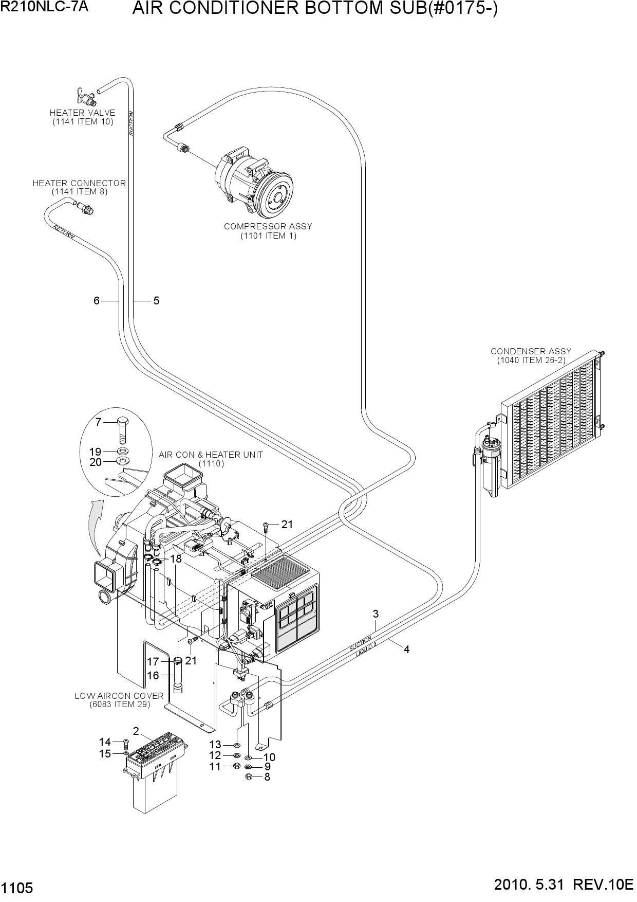 AIR CONDITIONER BOTTOM SUB(#0175-)