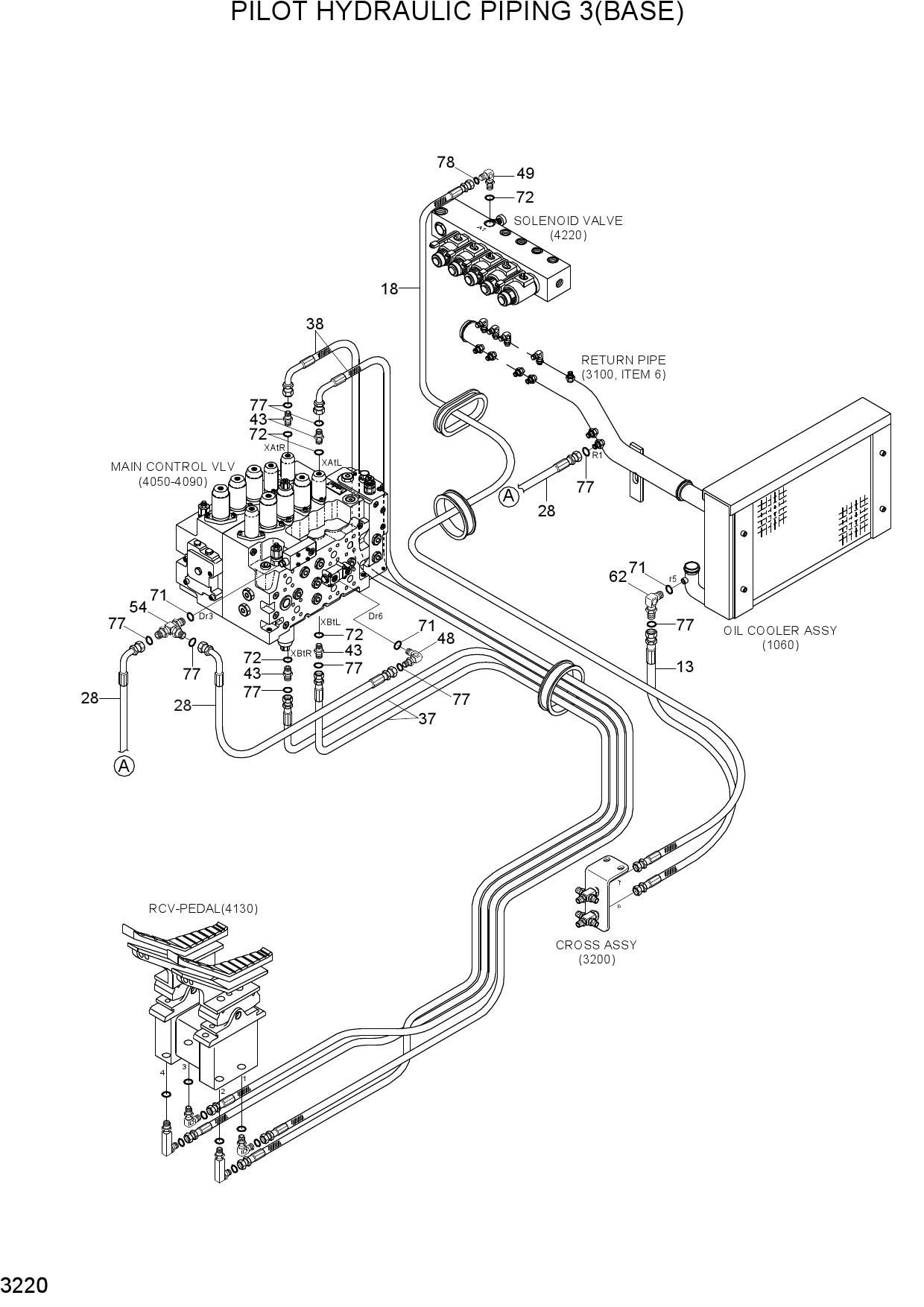 PILOT HYDRAULIC PIPING 3(BASE)