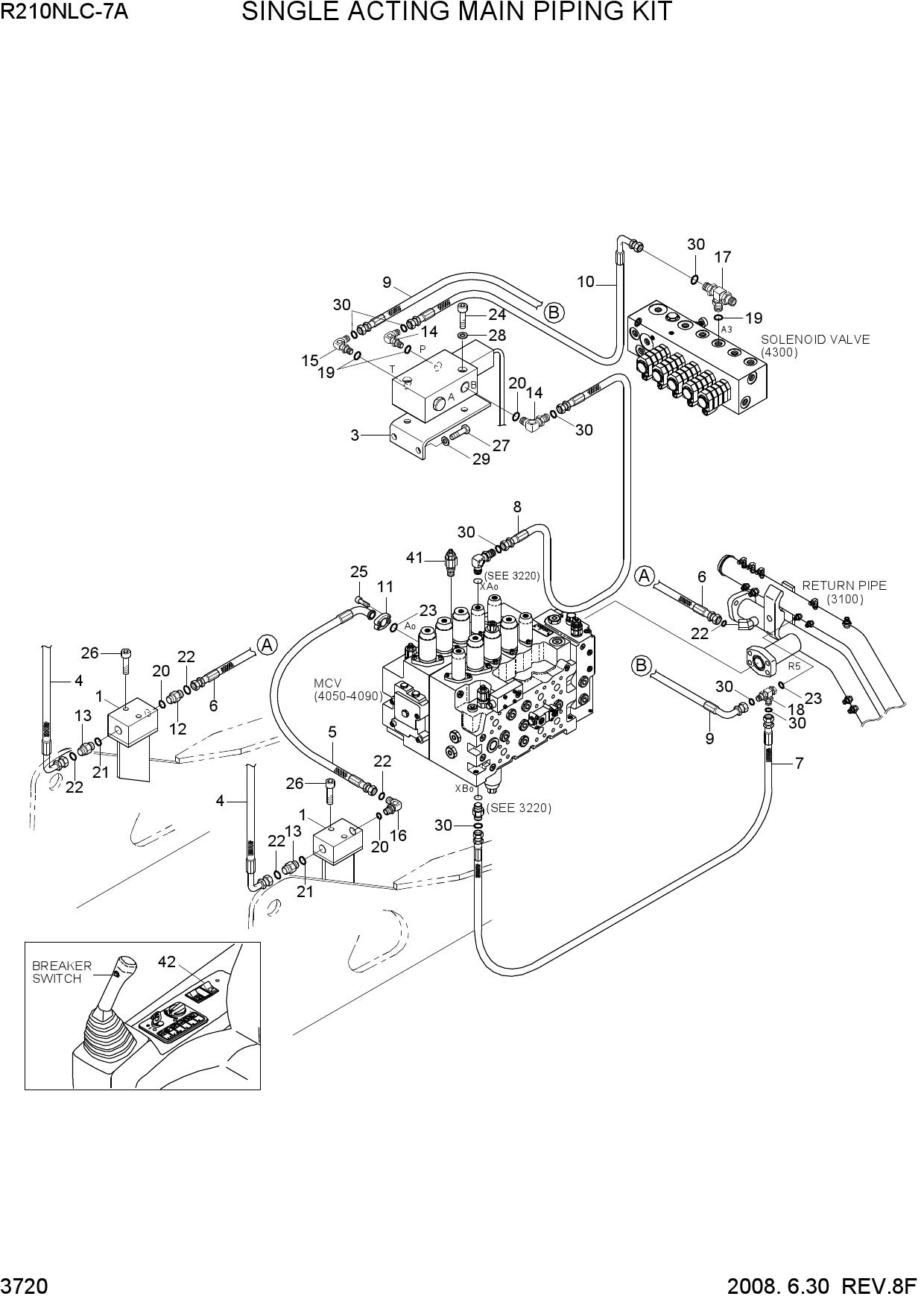 SINGLE ACTING MAIN PIPING KIT