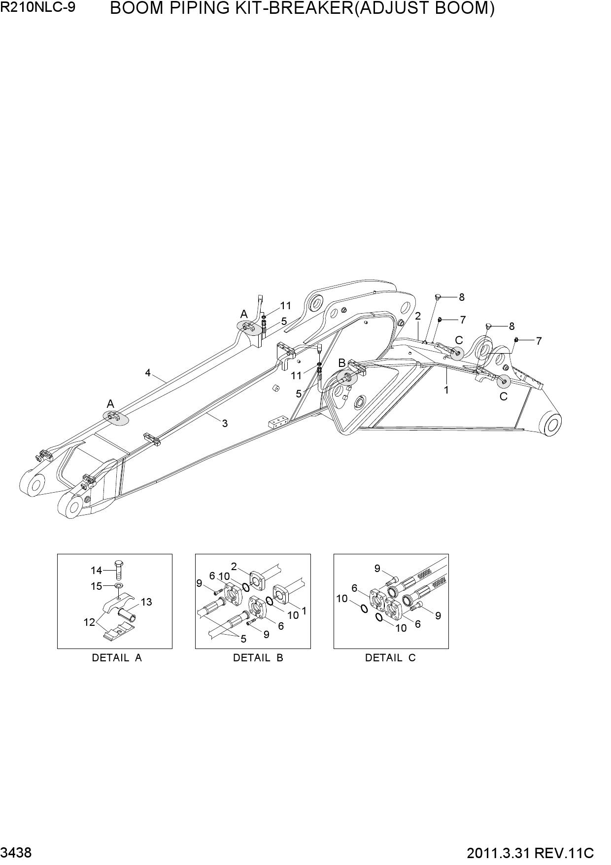 BOOM PIPING KIT-BREAKER(ADJUST BOOM)