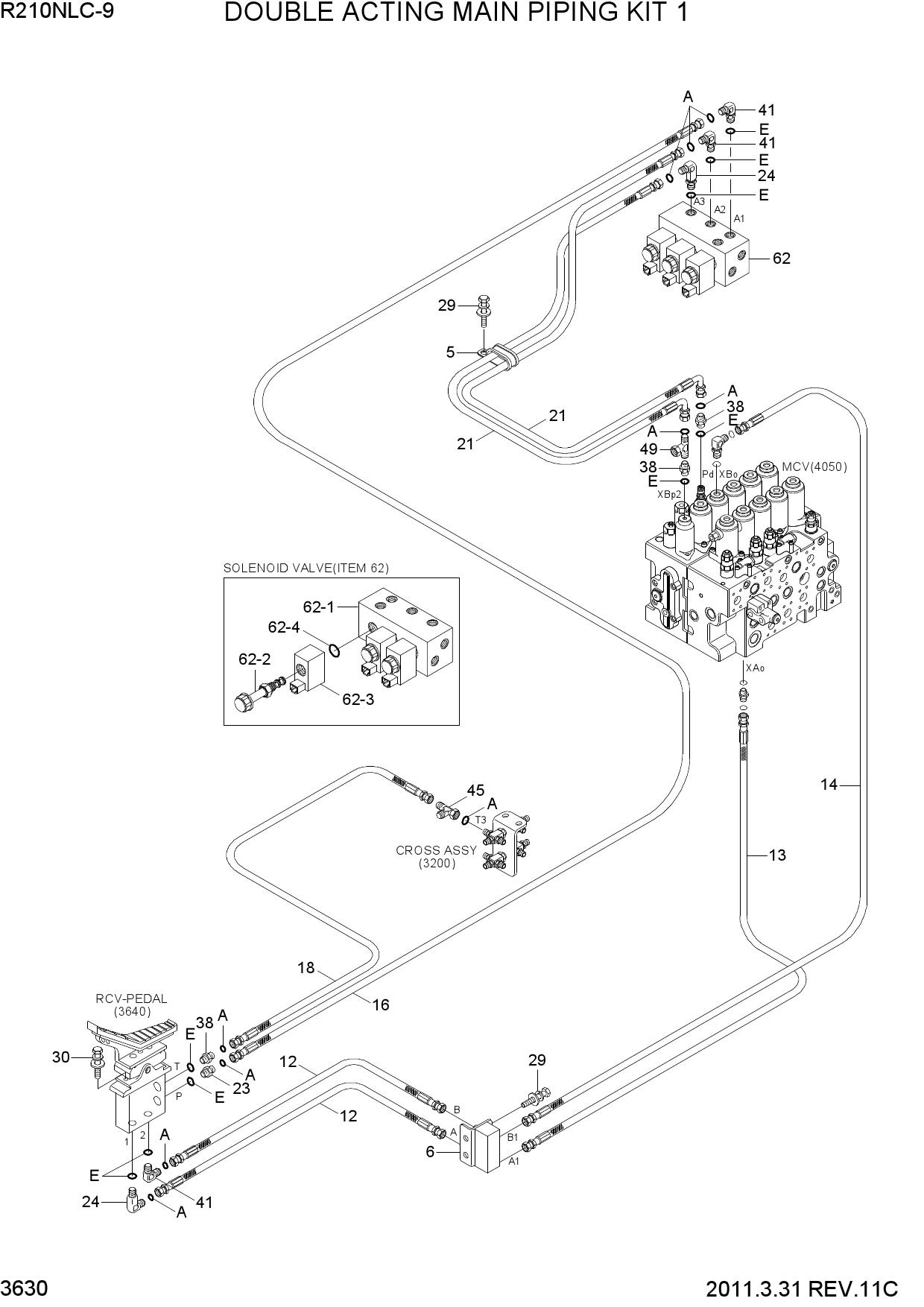 DOUBLE ACTING MAIN PIPING KIT 1
