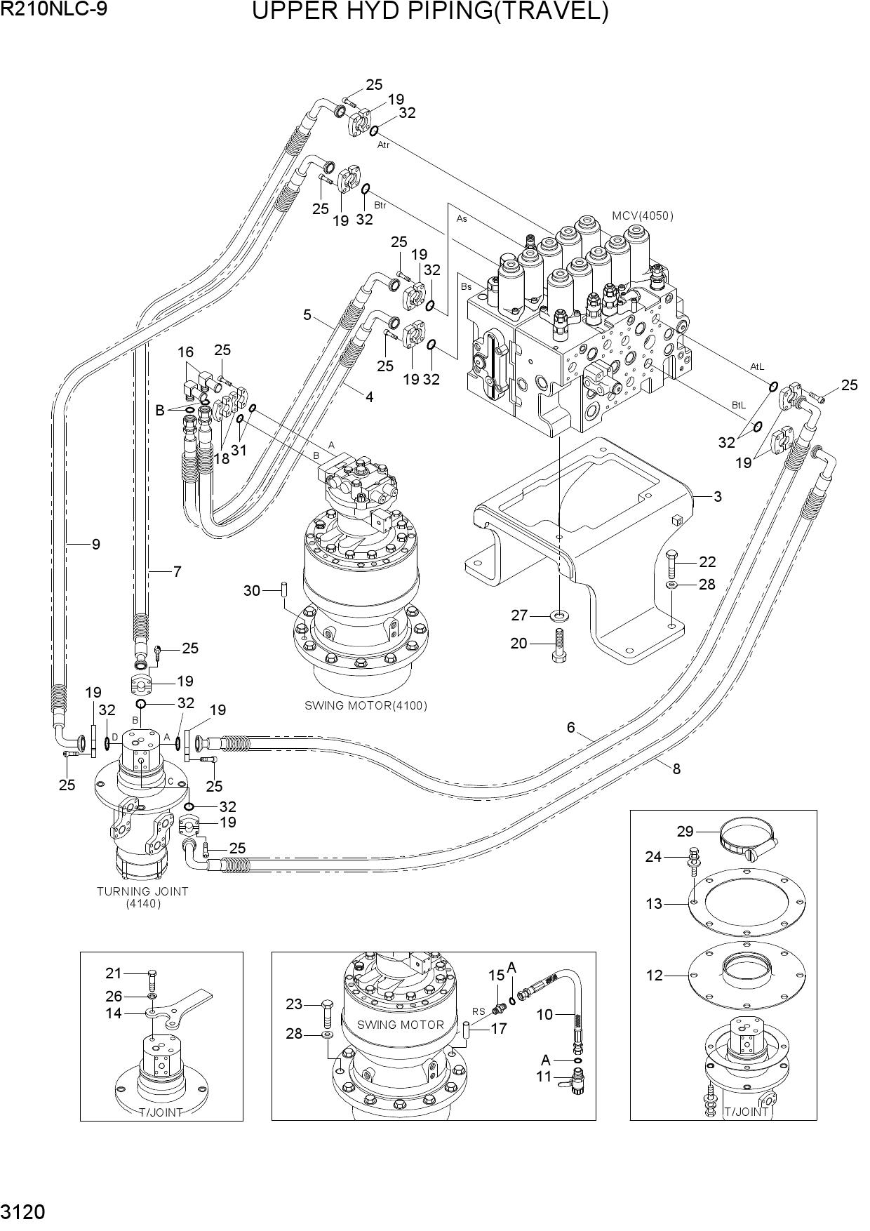 UPPER HYD PIPING(TRAVEL)