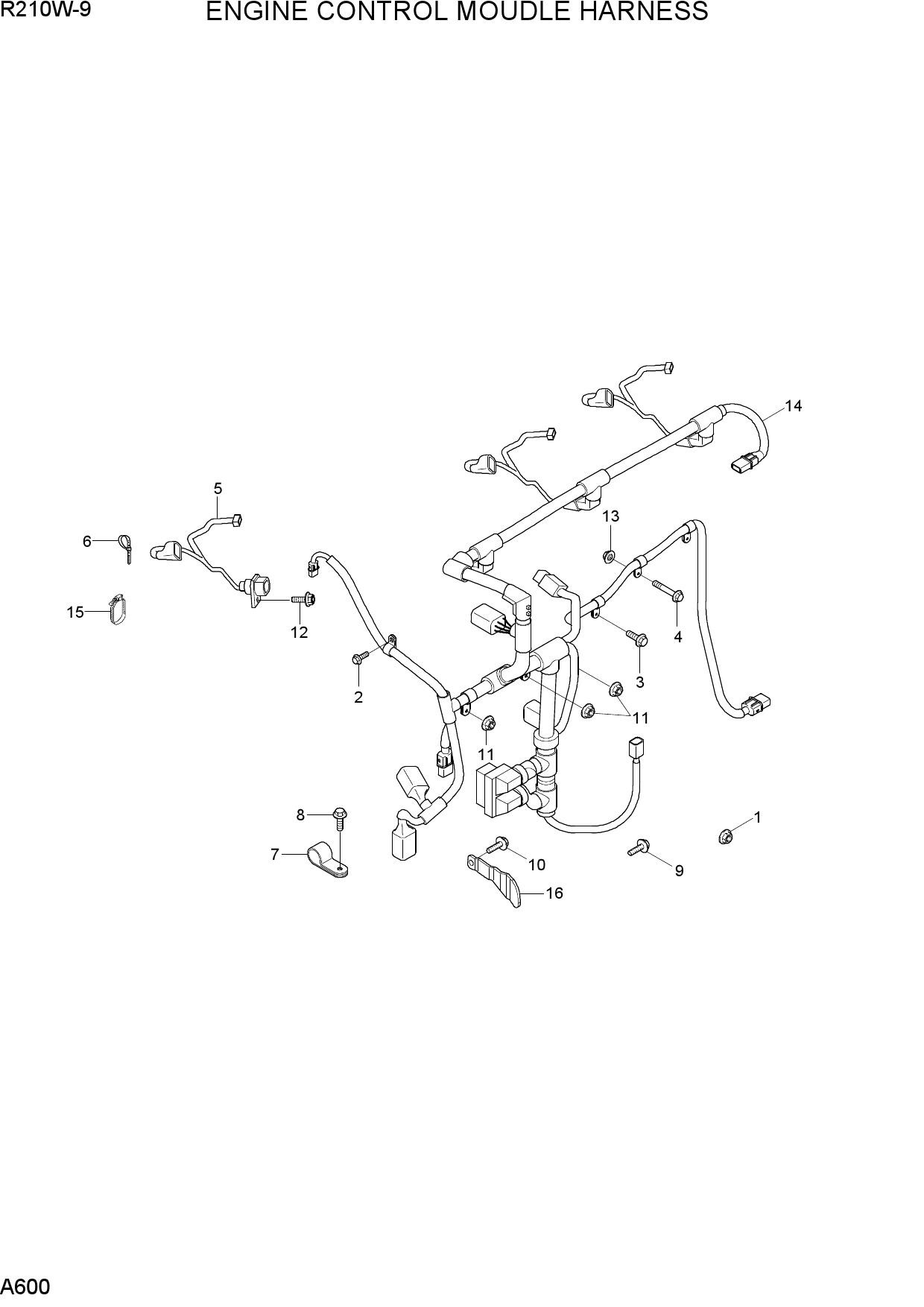 ENGINE CONTROL MODULE HARNESS