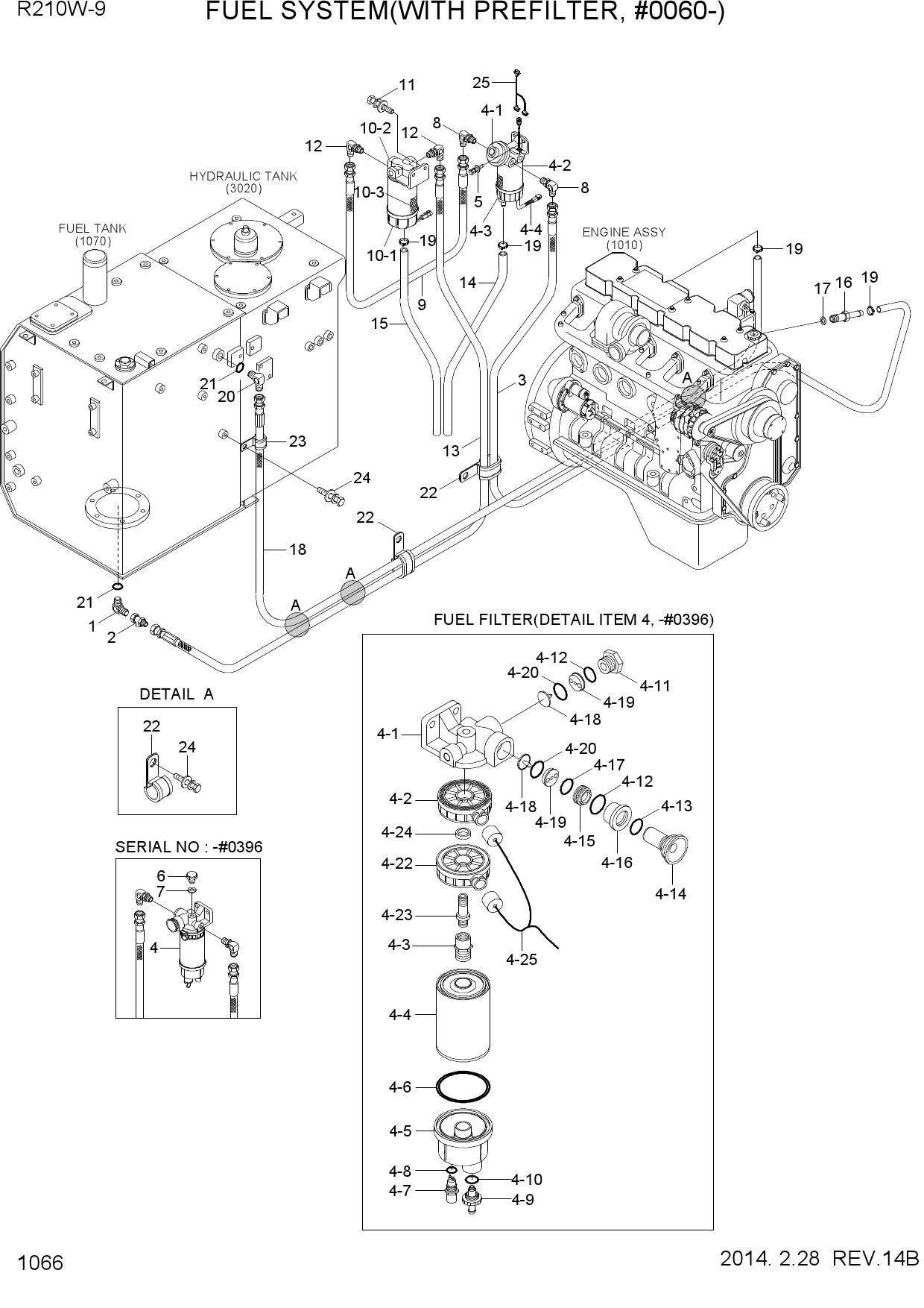 FUEL SYSTEM(WITH PREFILTER, #0060-)