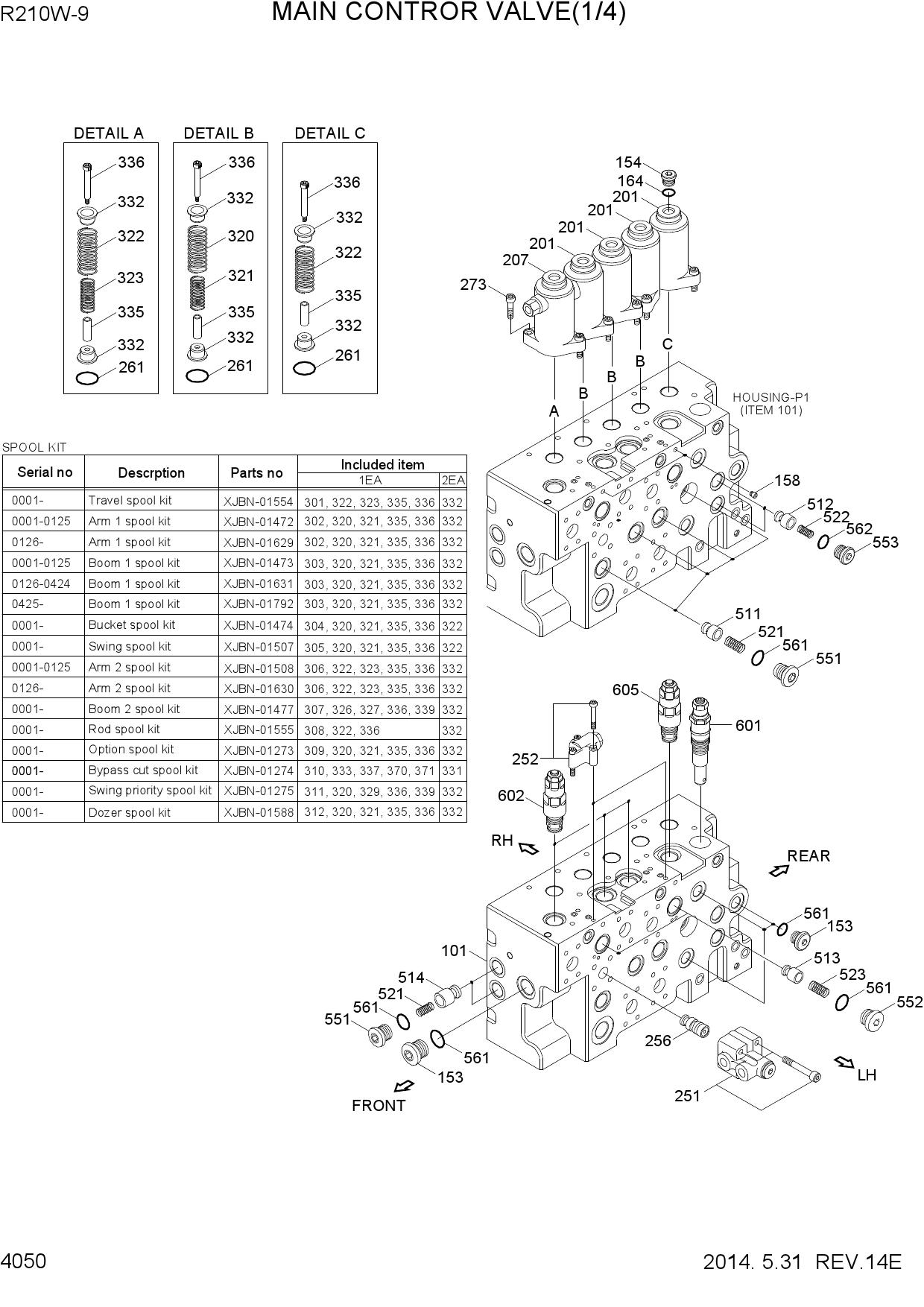 MAIN CONTROL VALVE(1/4)