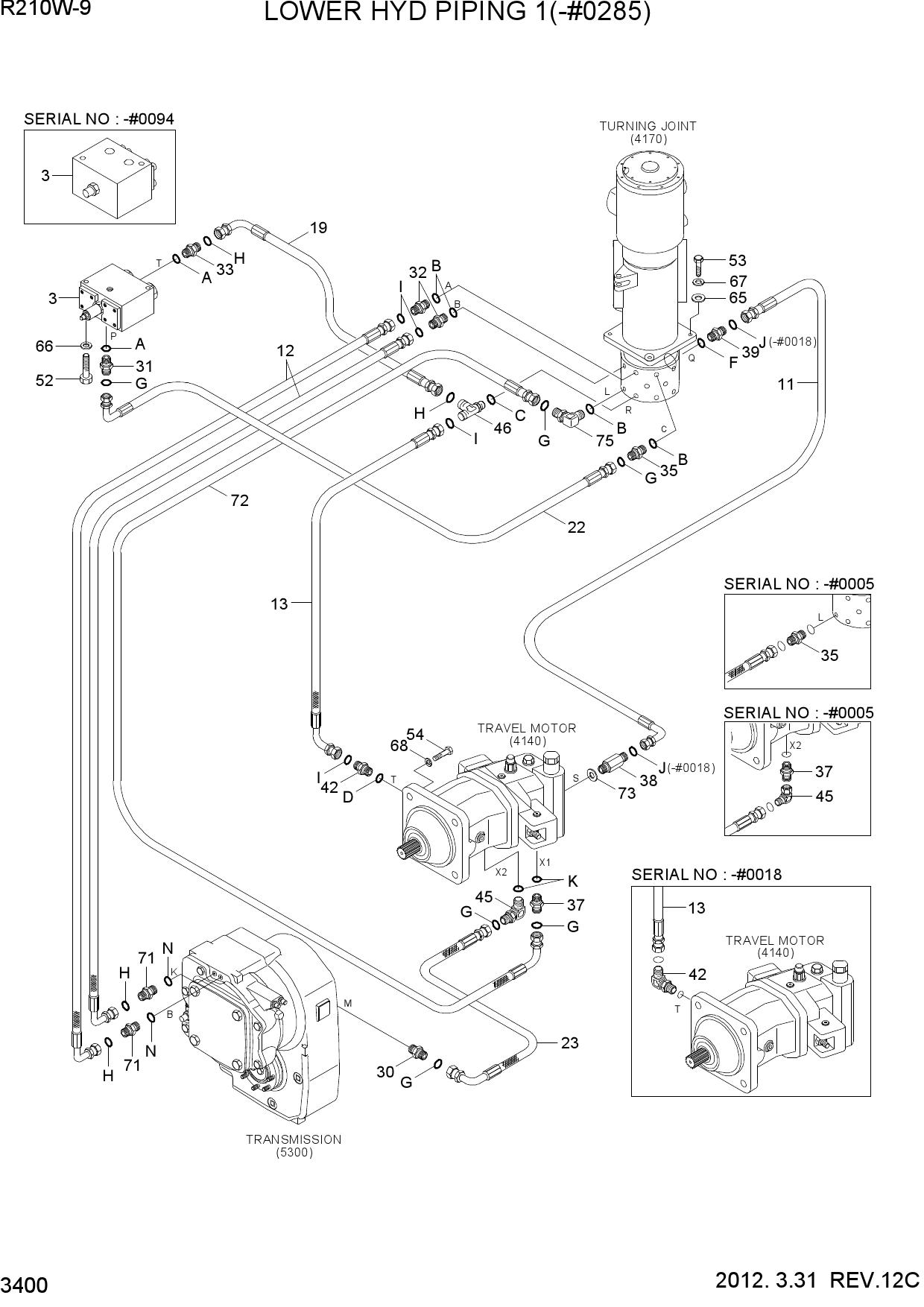LOWER HYD PIPING 1(-#0285)