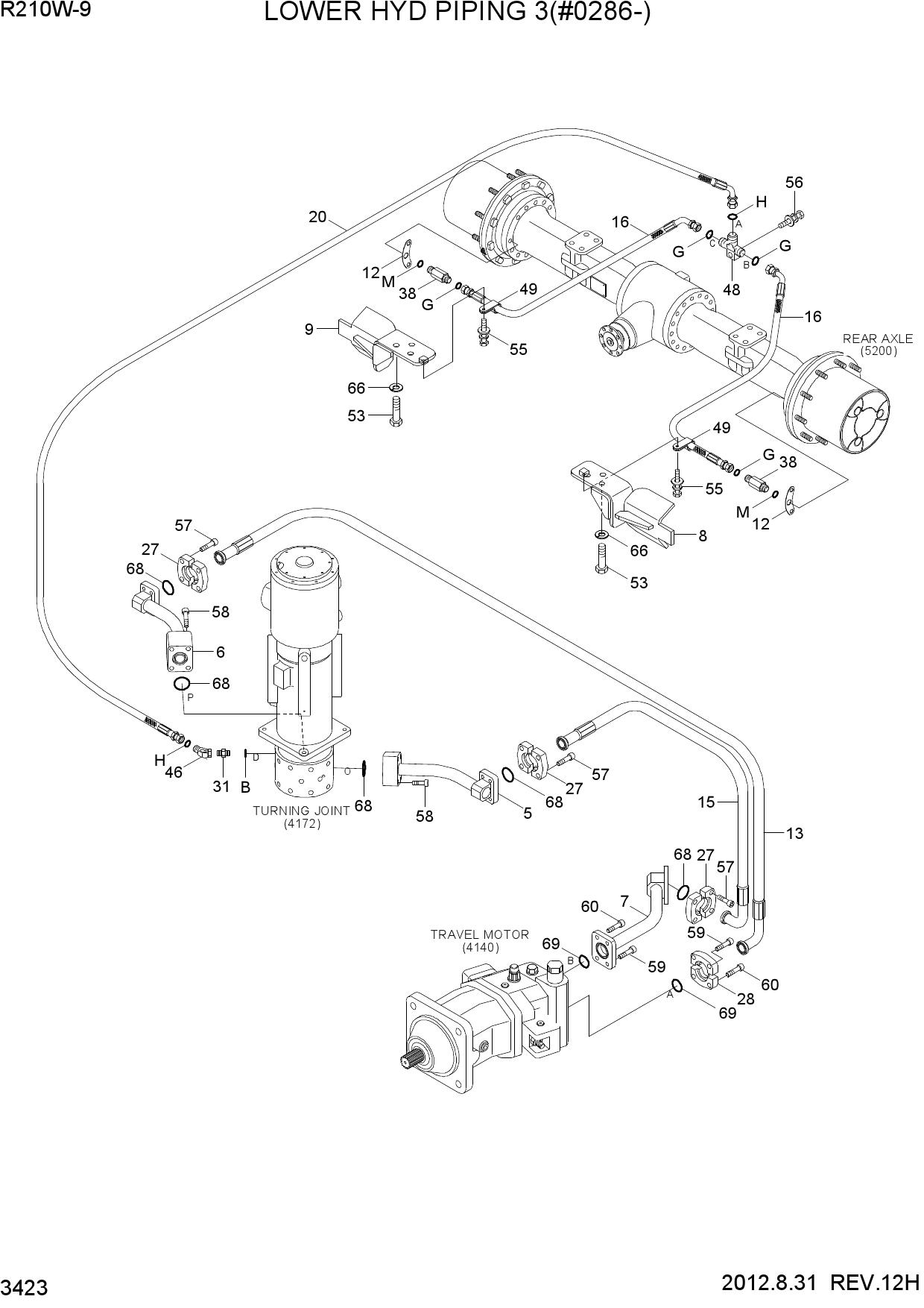 LOWER HYD PIPING 3(#0286-)