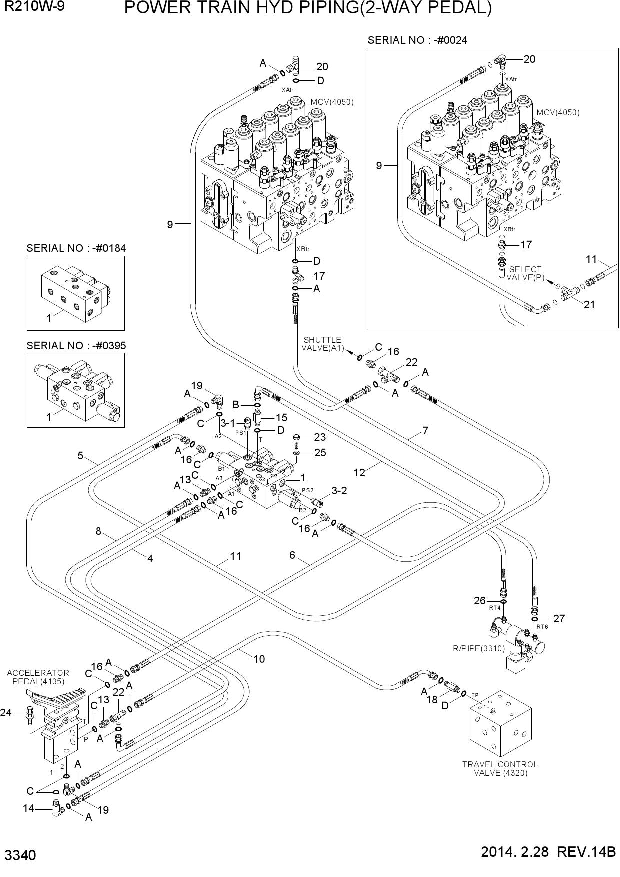 POWER TRAIN HYD PIPING(2-WAY PEDAL)