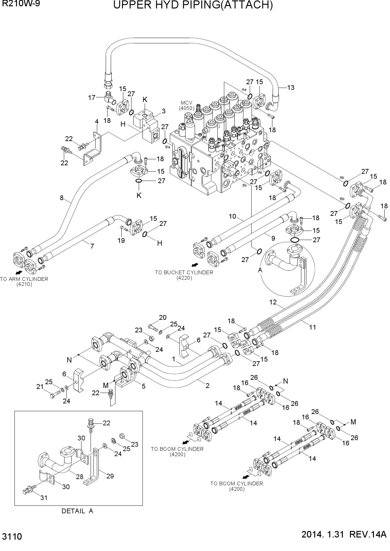 UPPER HYD PIPING(ATTACH)