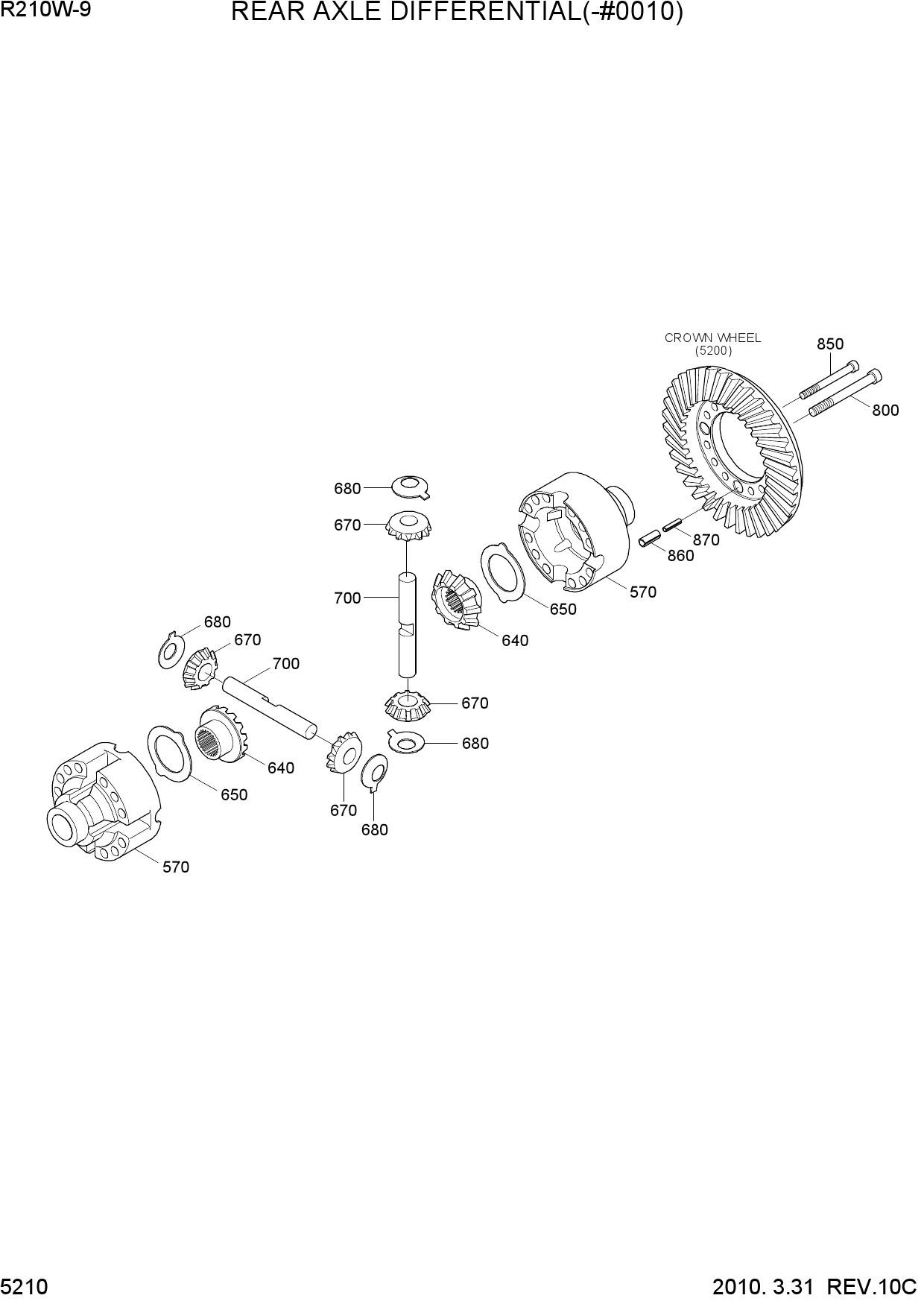 REAR AXLE DIFFERENTIAL(-#0010)