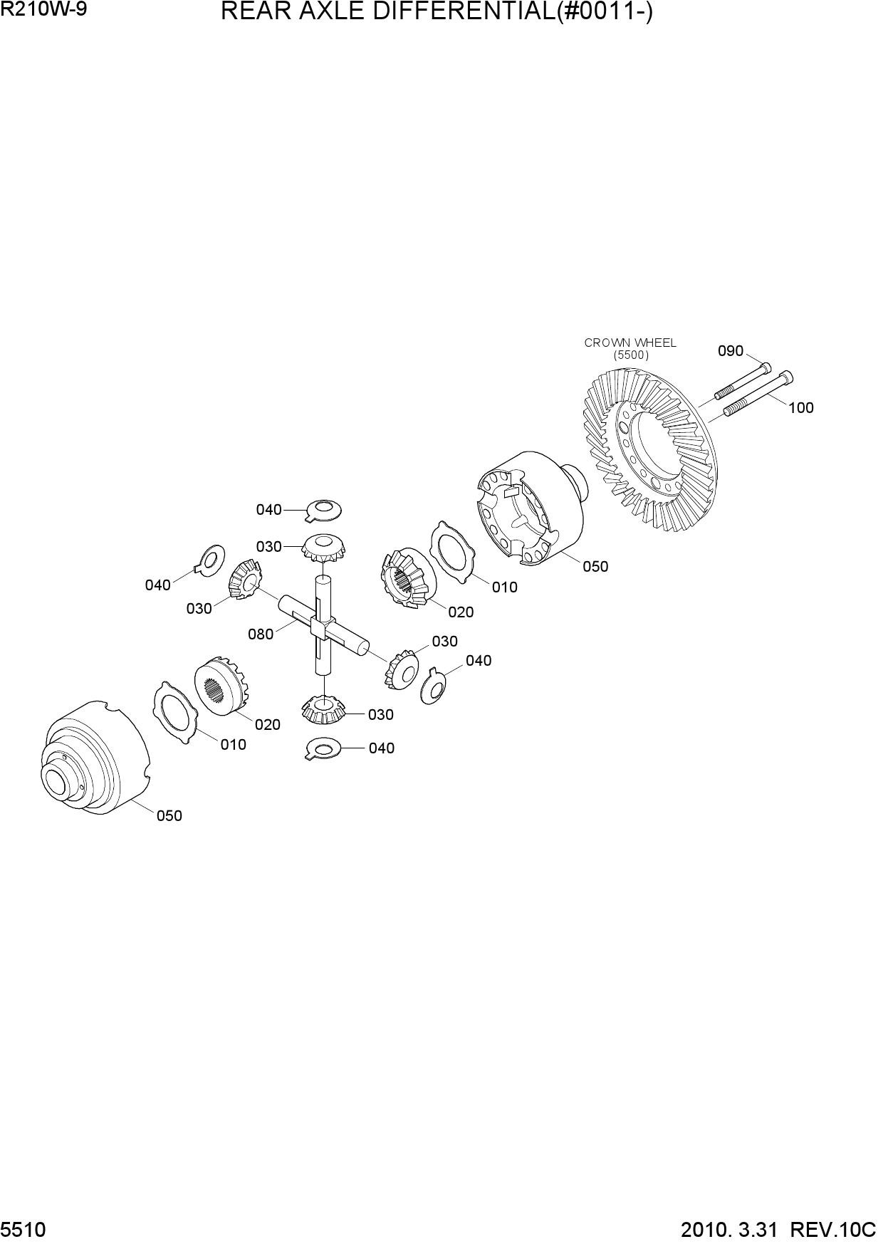 REAR AXLE DIFFERENTIAL(#0011-)
