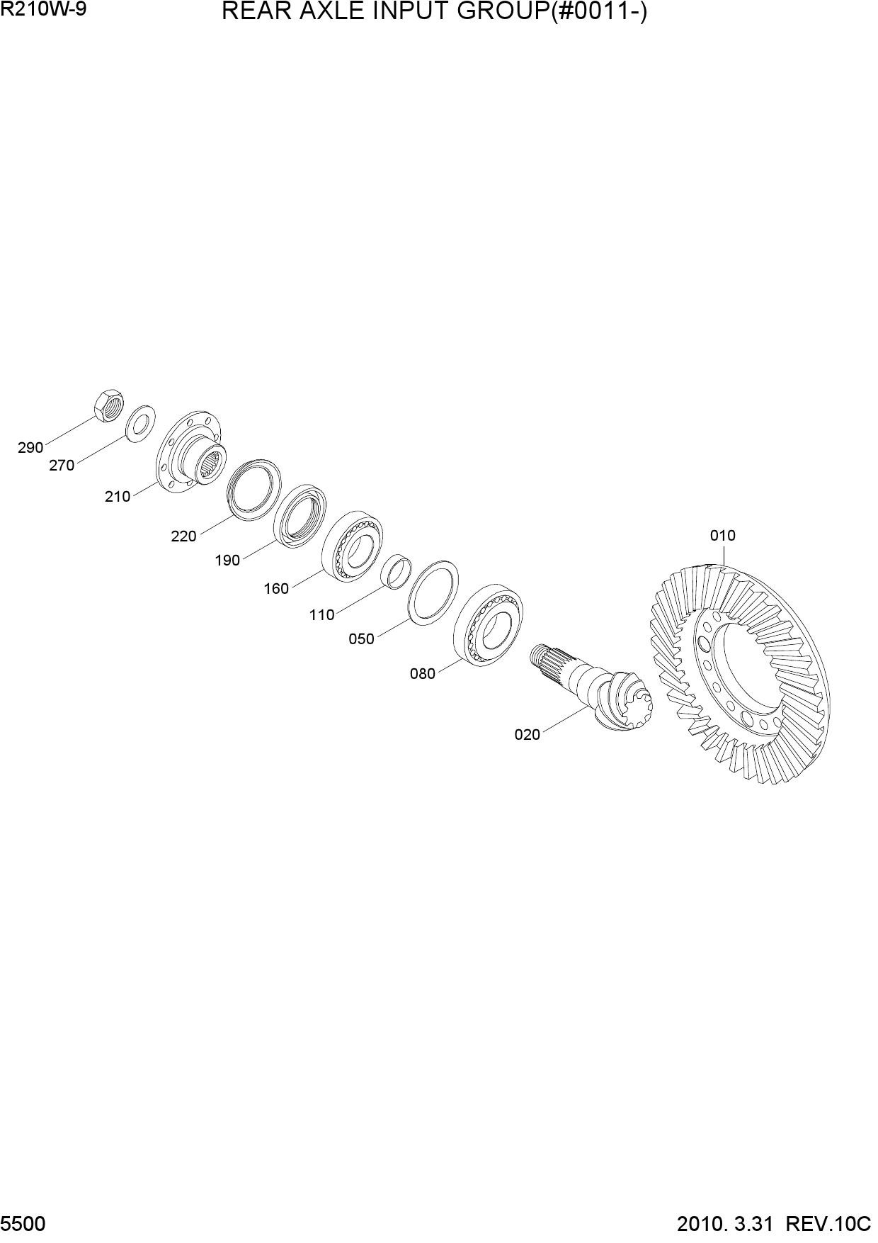 REAR AXLE INPUT GROUP(#0011-)