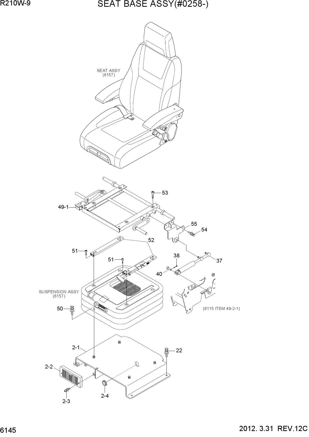 SEAT BASE ASSY(#0258-)