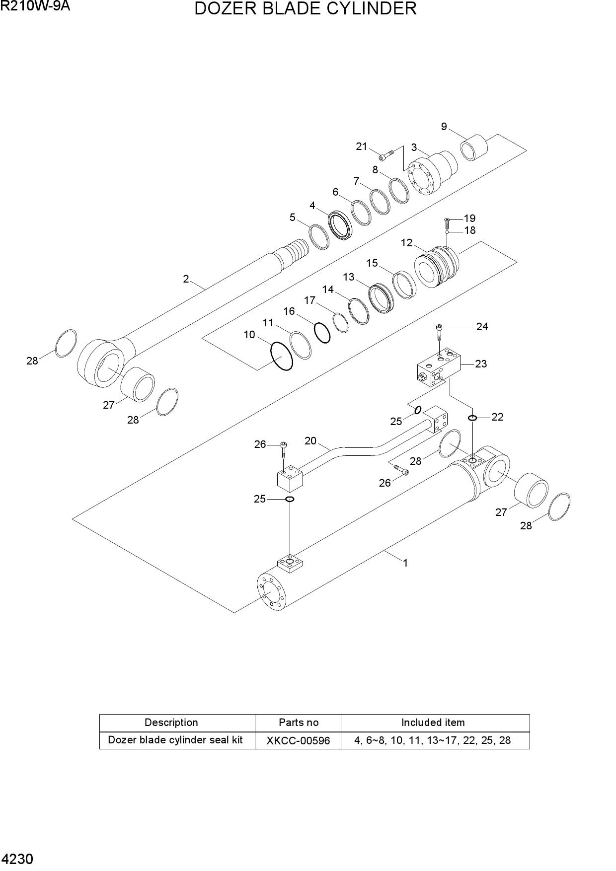 DOZER BLADE CYLINDER
