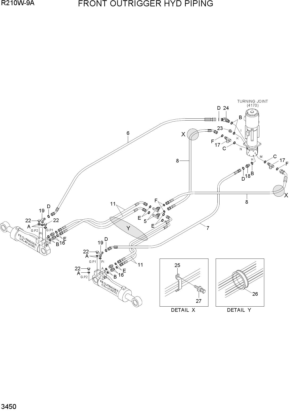 FRONT OUTRIGGER HYD PIPING