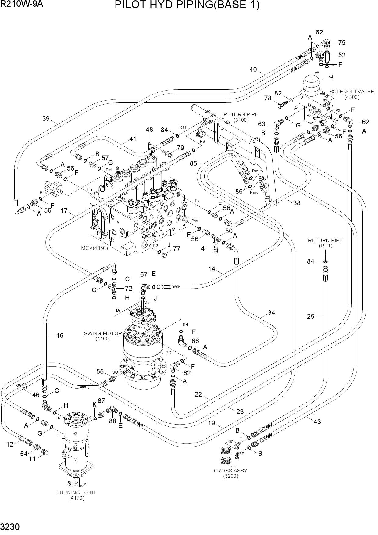 PILOT HYD PIPING(BASE 1)