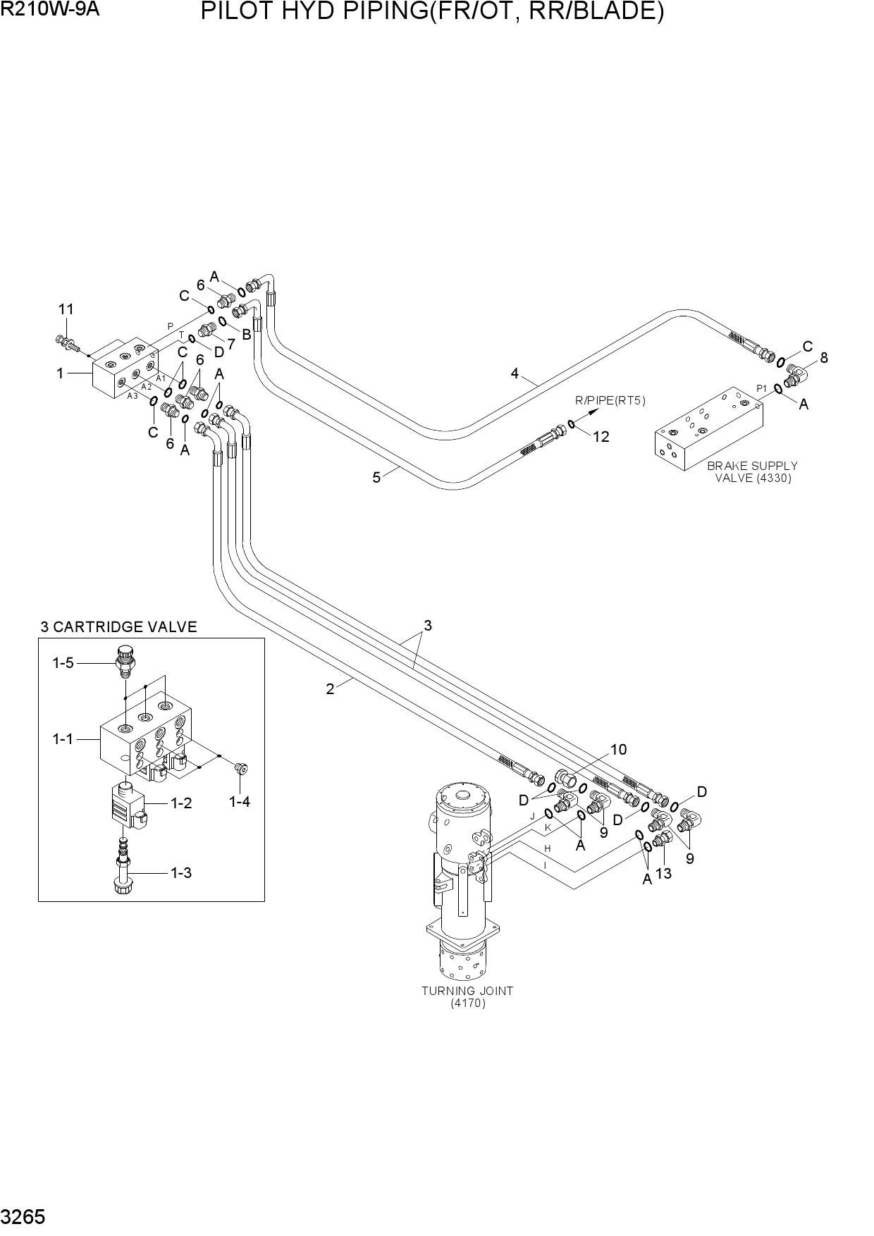 PILOT HYD PIPING(FR/OT, RR/BLADE)