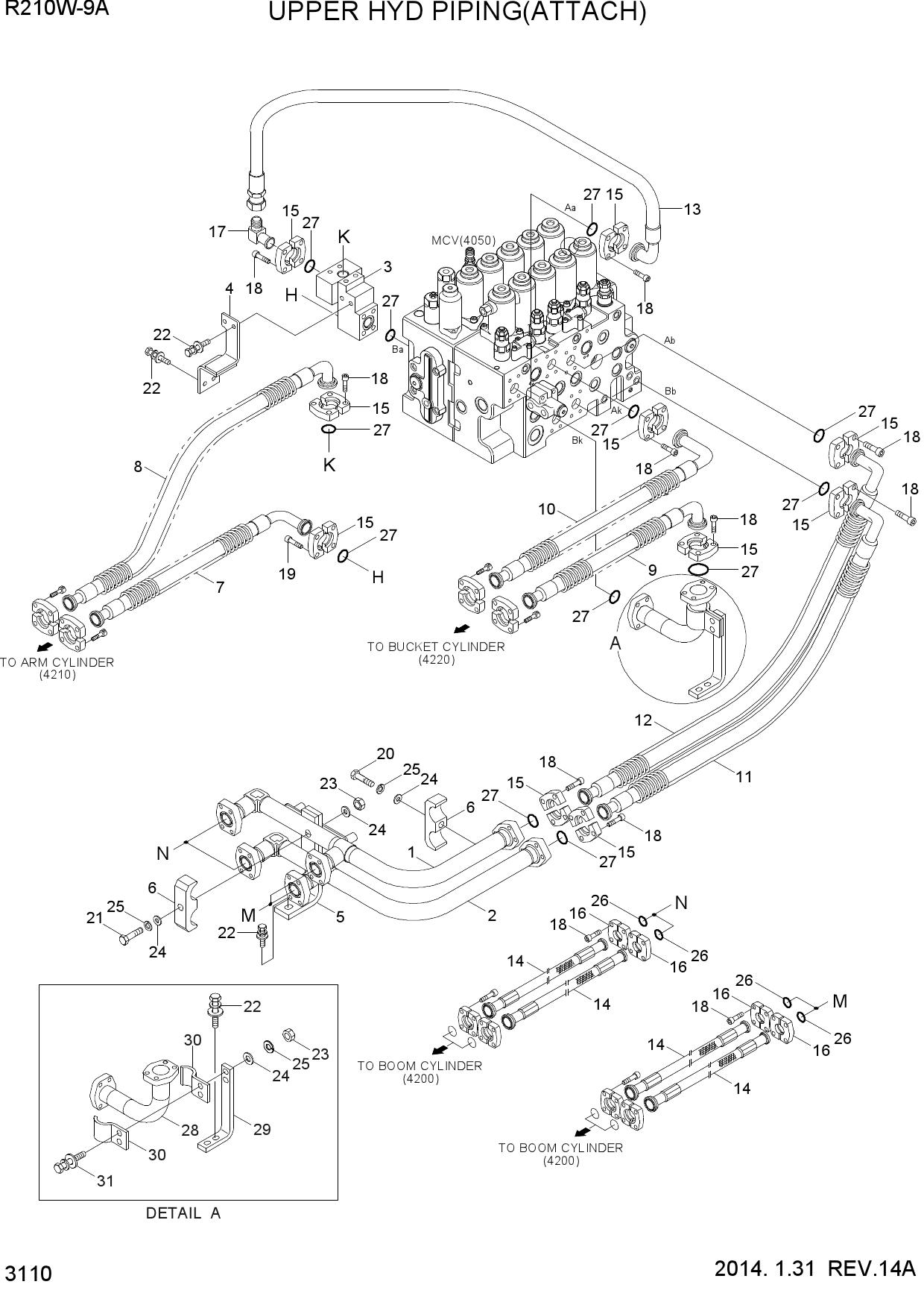 UPPER HYD PIPING(ATTACH)