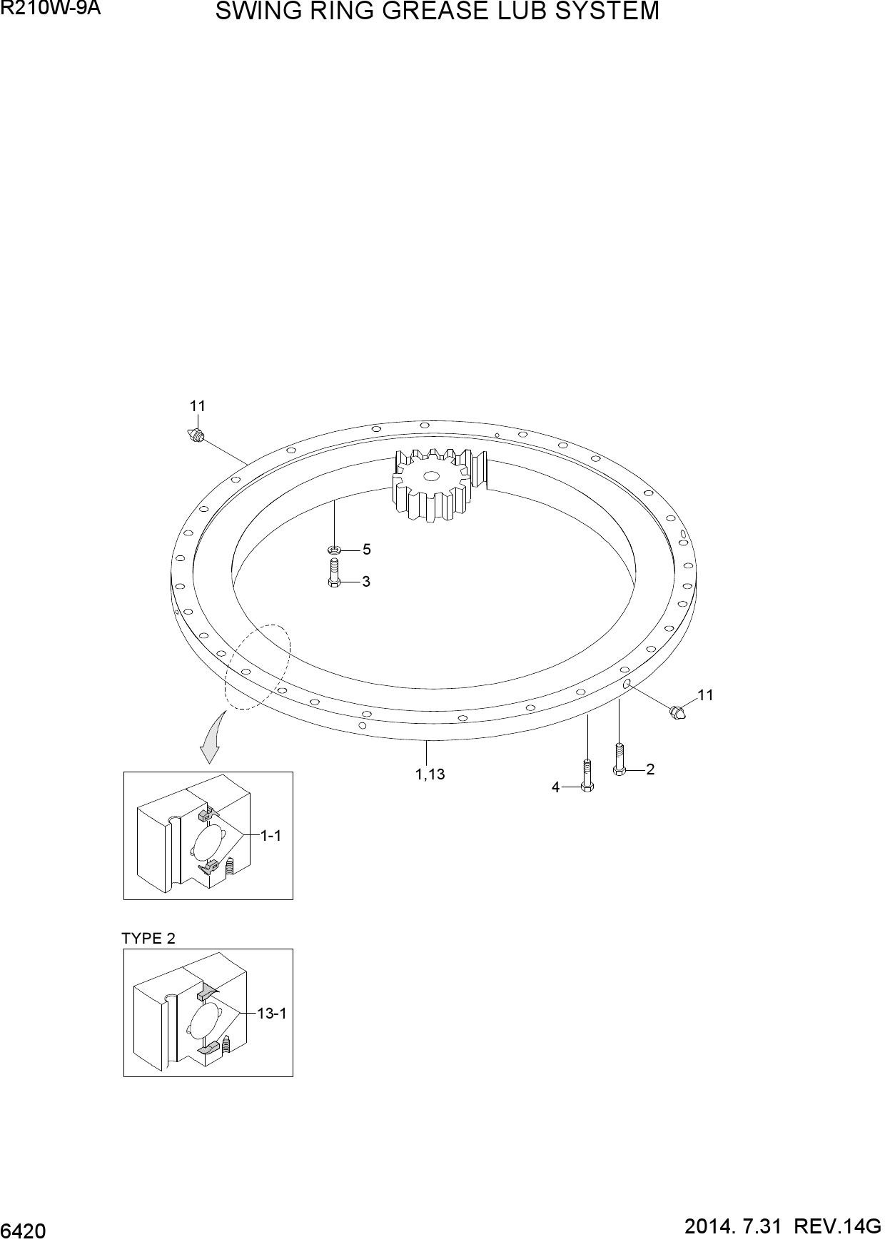 SWING RING GREASE LUB SYSTEM