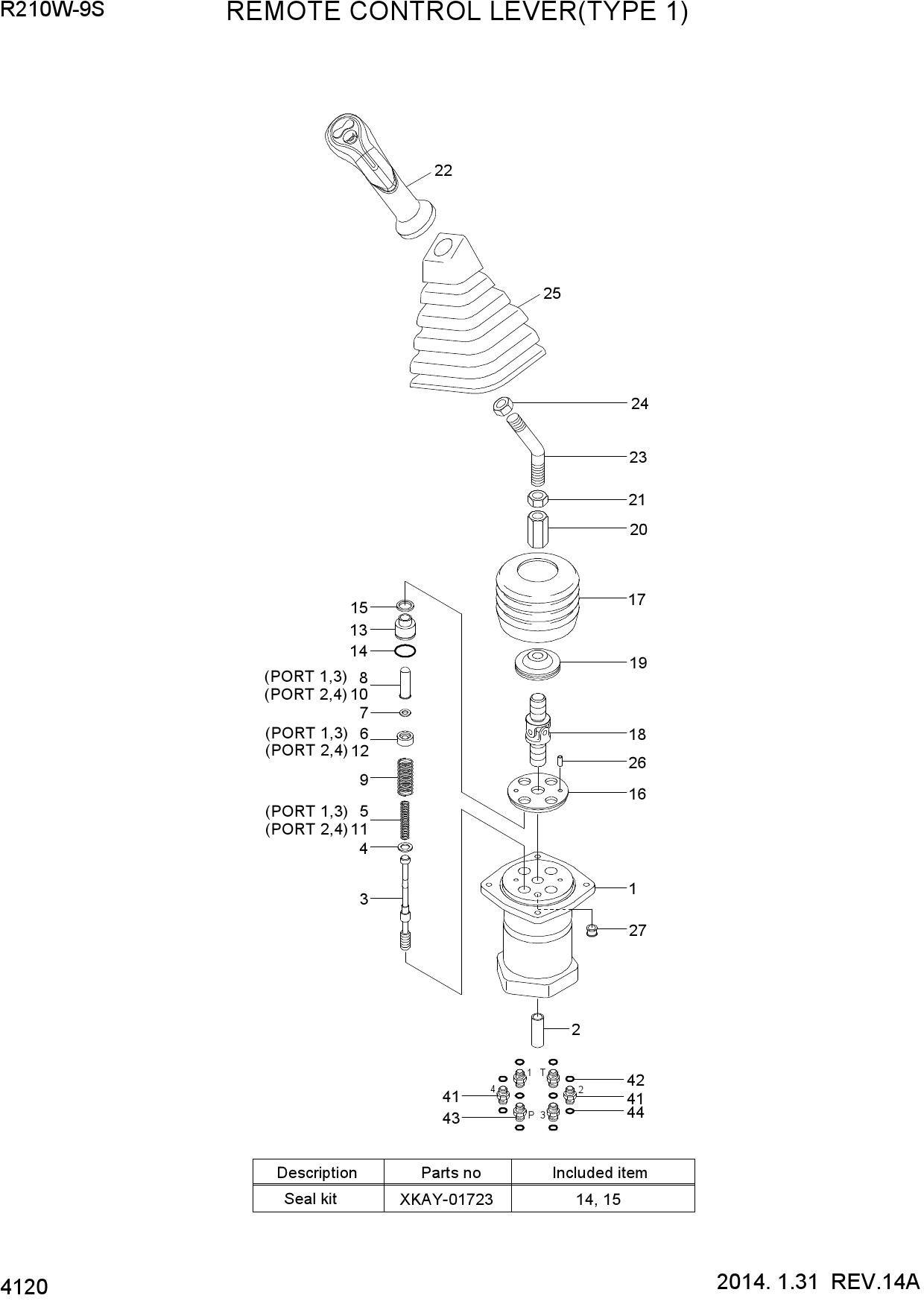 REMOTE CONTROL LEVER(TYPE 1)