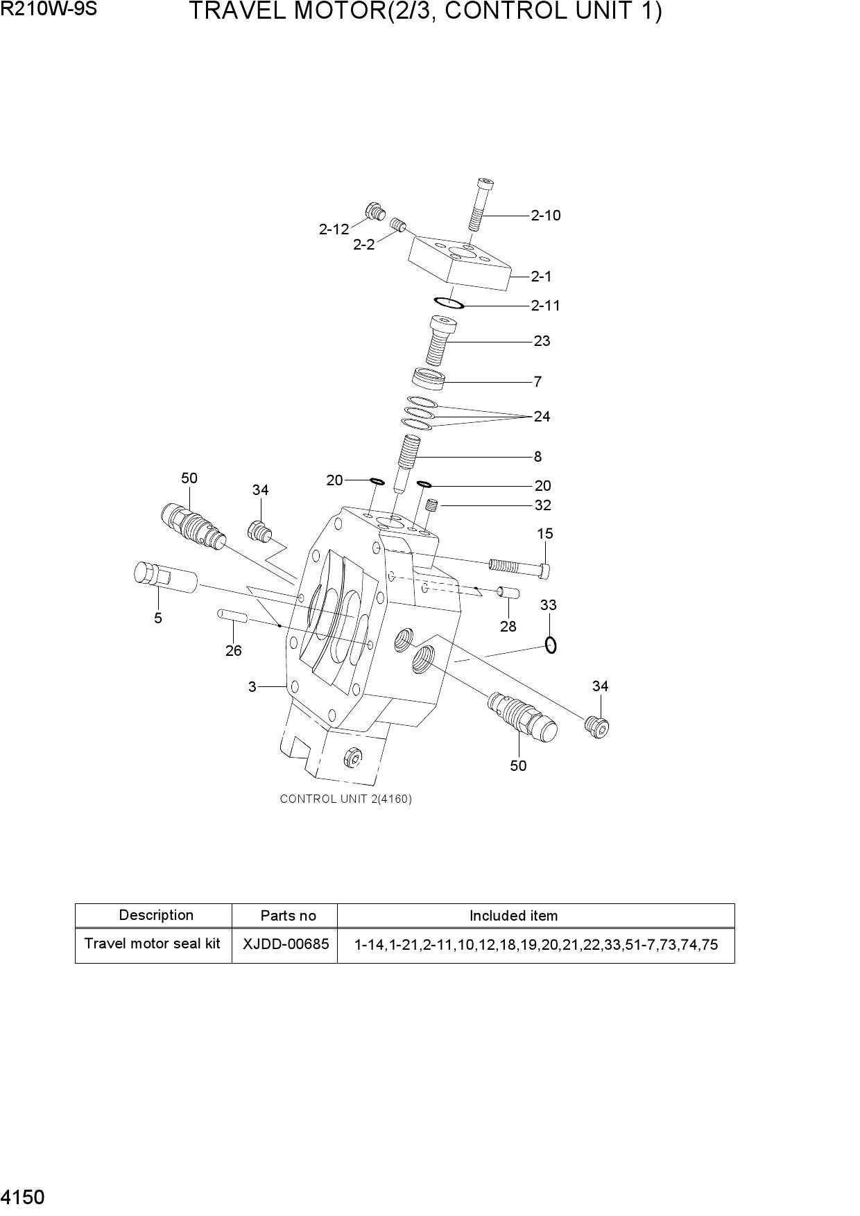 TRAVEL MOTOR(2/3, CONTROL UNIT 1)