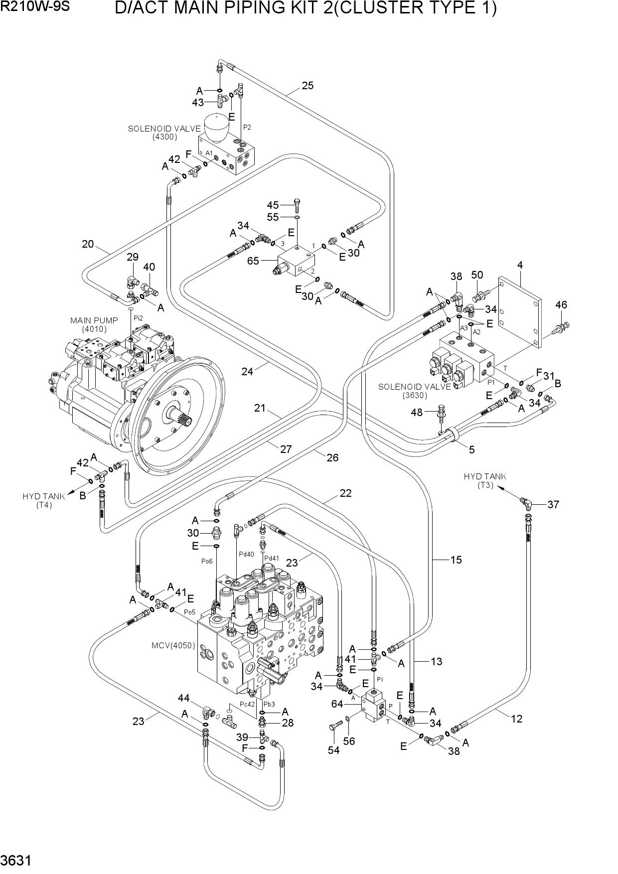 D/ACT MAIN PIPING KIT 2(CLUSTER TYPE 1)