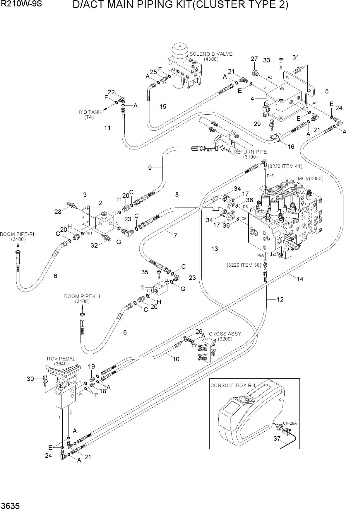 D/ACT MAIN PIPING KIT(CLUSTER TYPE 2)